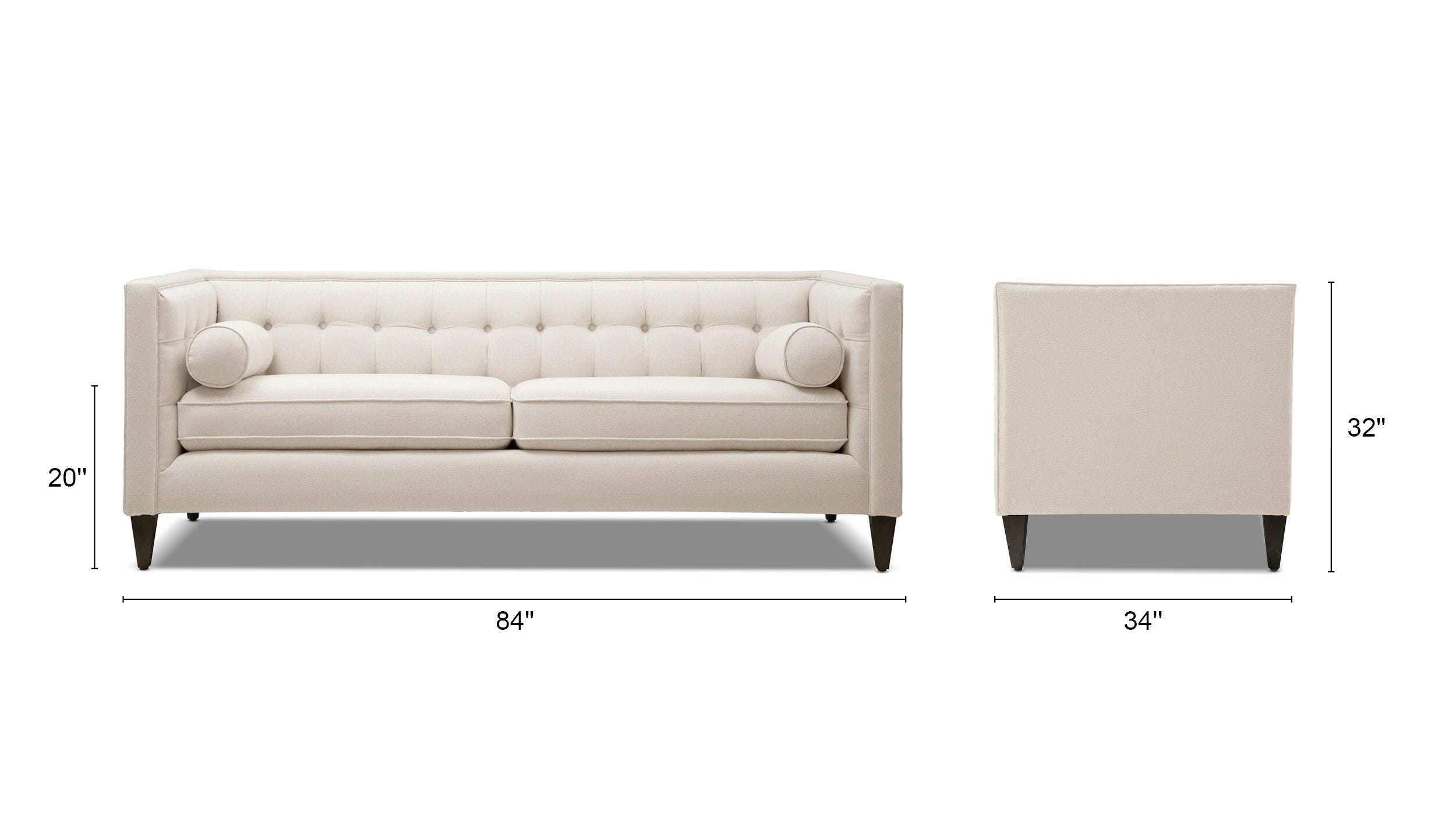 Jennifer Taylor Home Jack Jack Sofa, Sky Neutral Beige, large