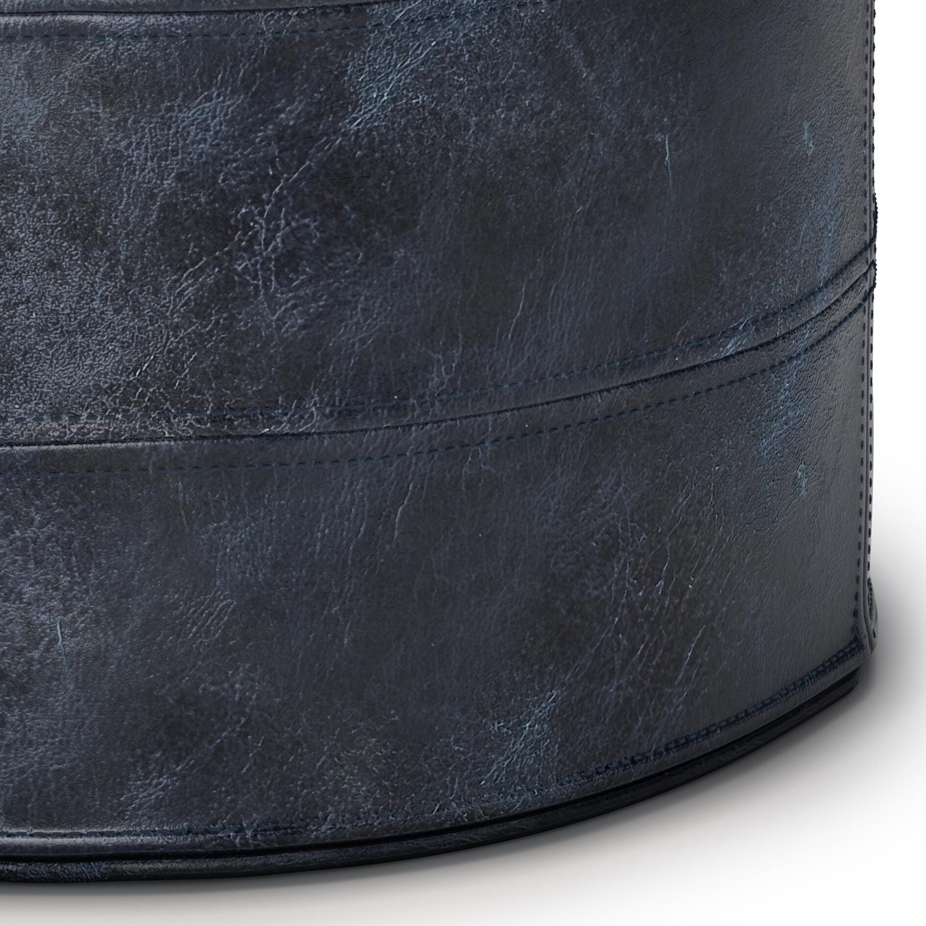 Simpli Home Connor Pouf, Navy Blue, large