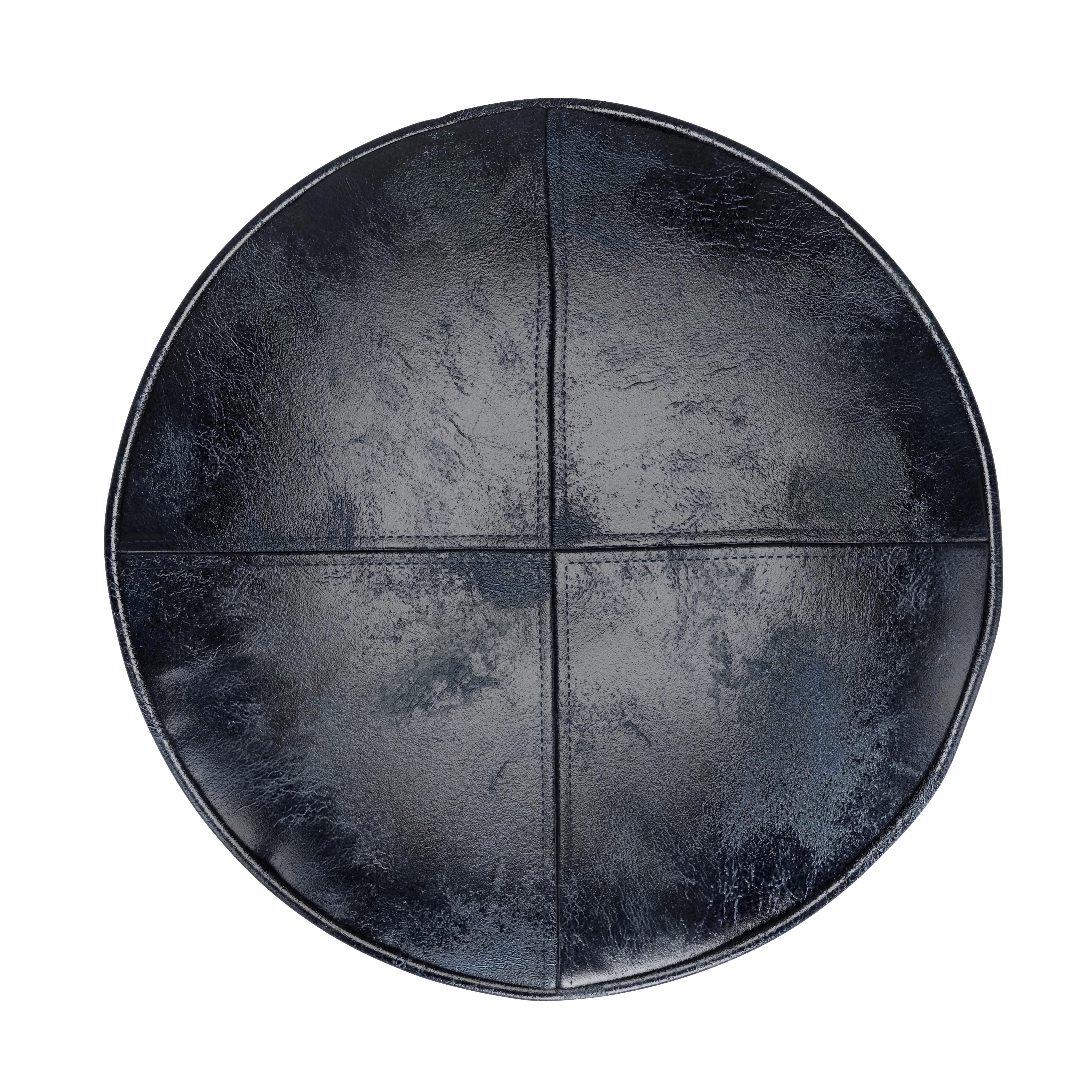 Simpli Home Connor Pouf, Navy Blue, large
