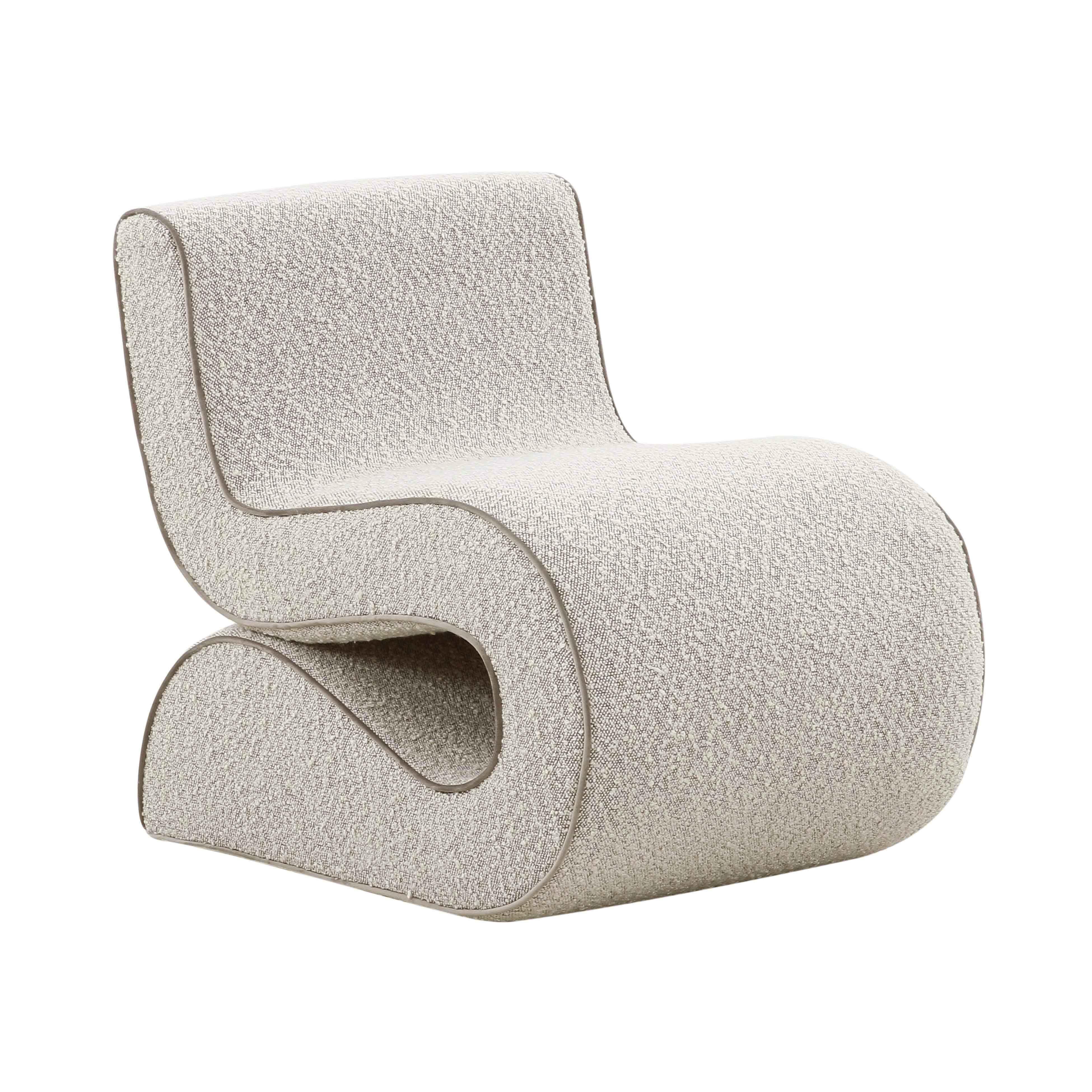 TOV Furniture Senna Speckled Grey Boucle Accent Chair, , large
