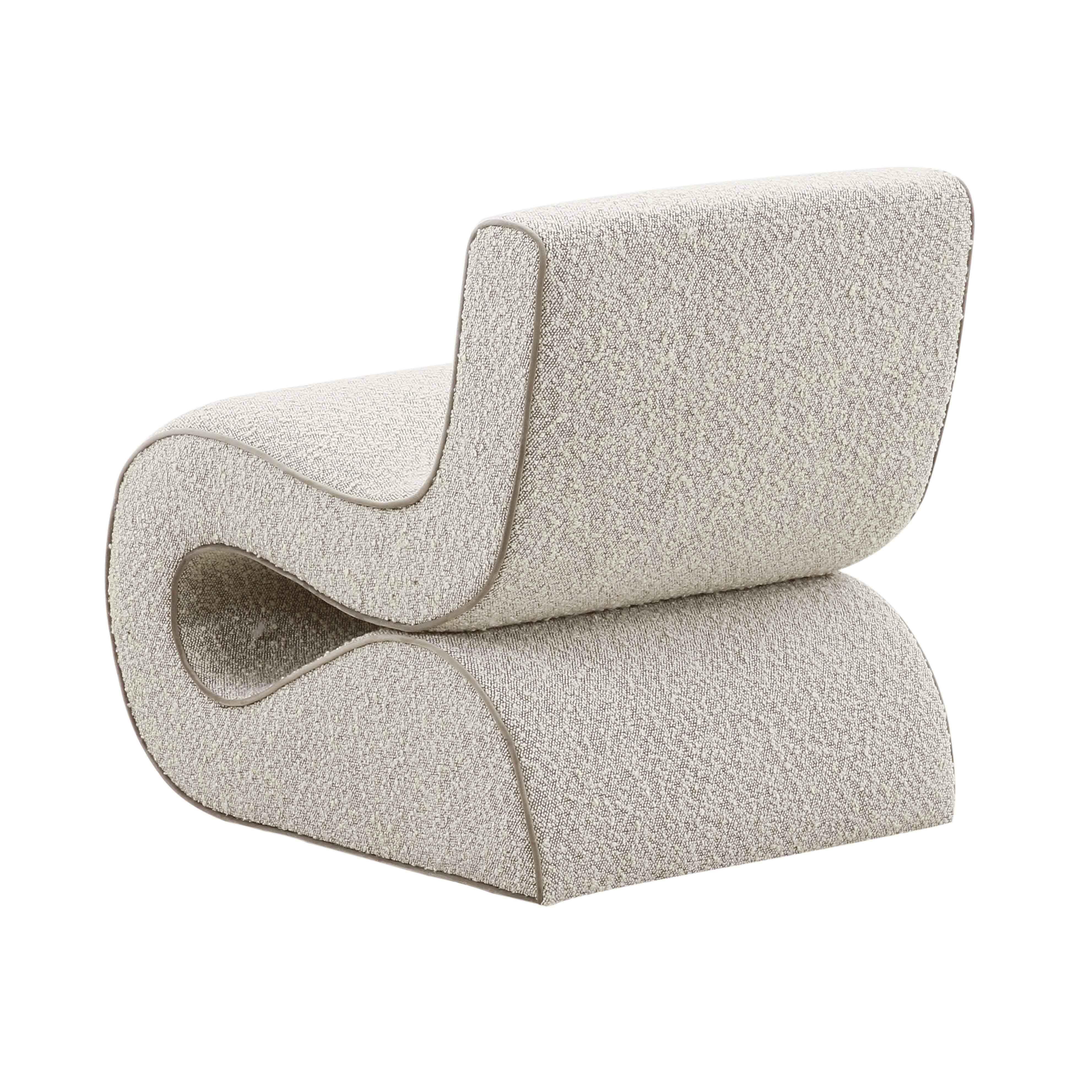 TOV Furniture Senna Speckled Grey Boucle Accent Chair, , large