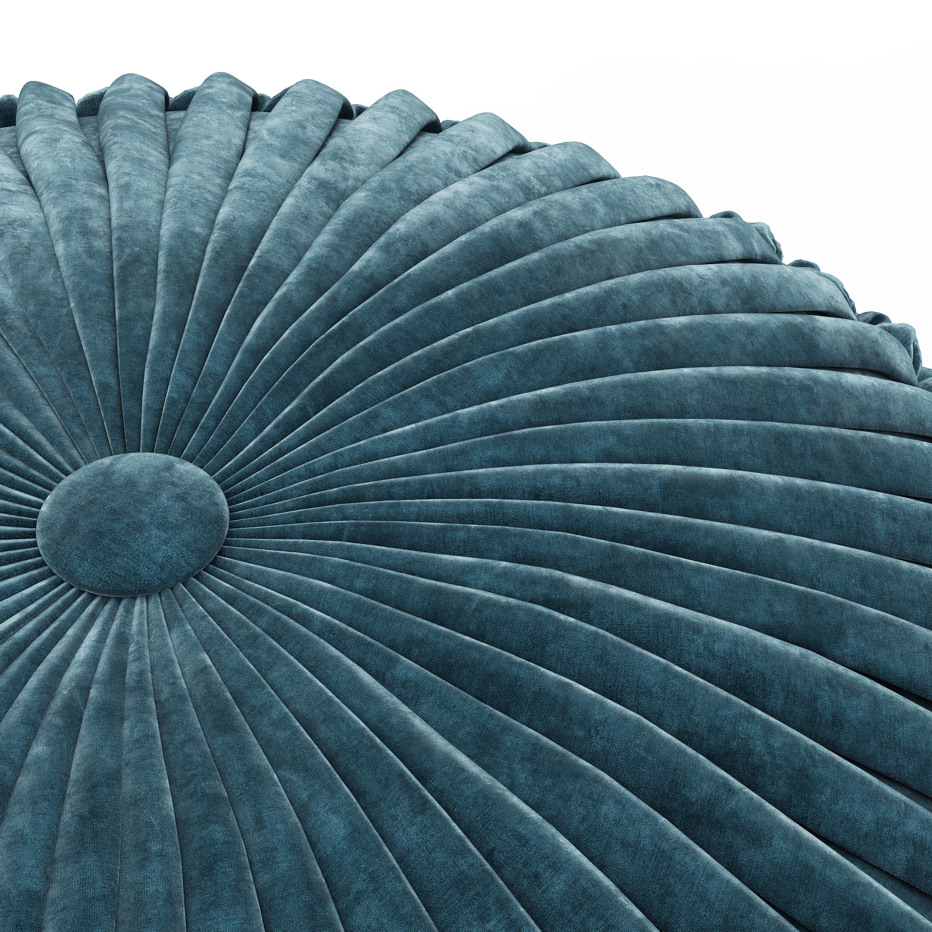 Simpli Home Renee Pouf, Teal, large