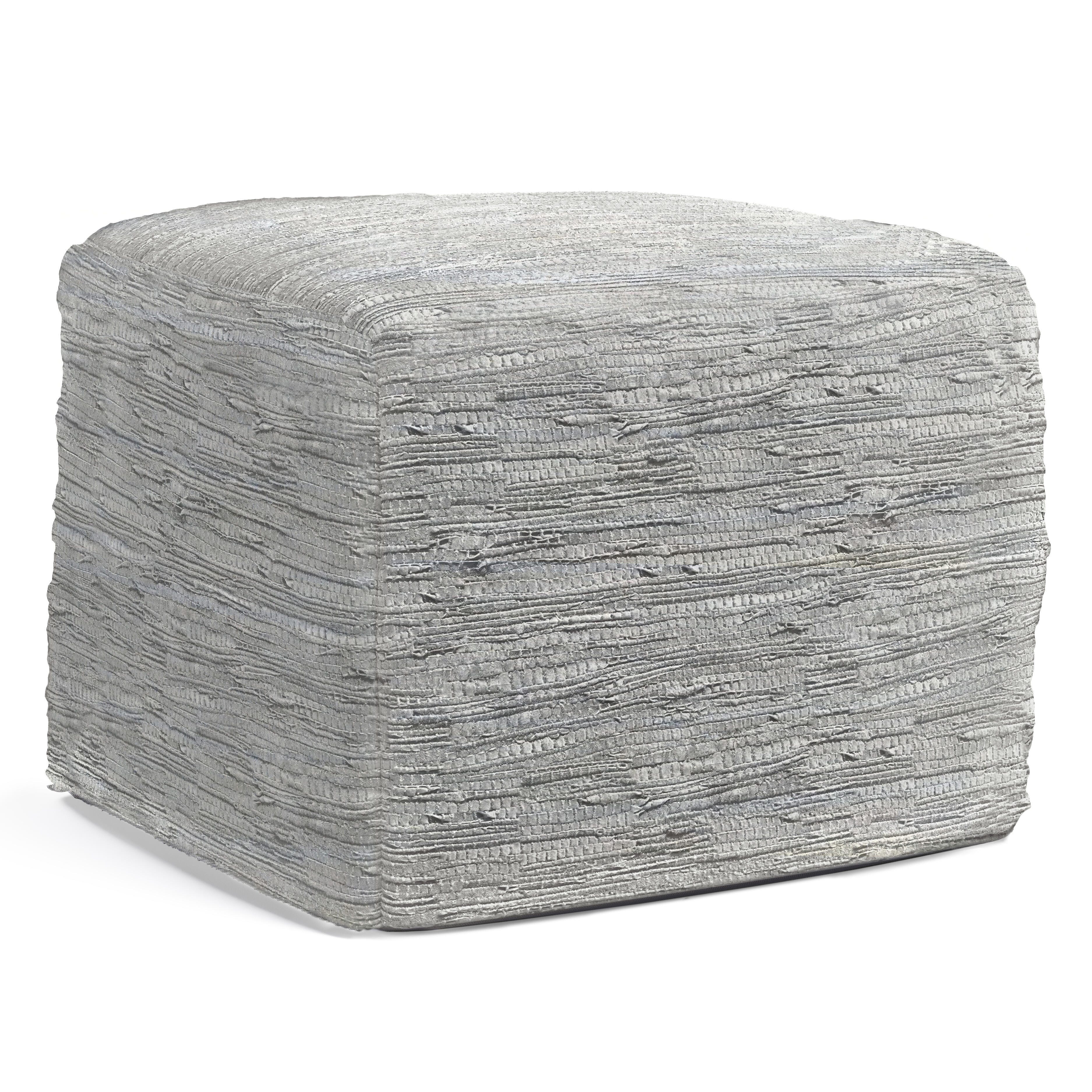 Simpli Home Fredrik Pouf, Cream, large
