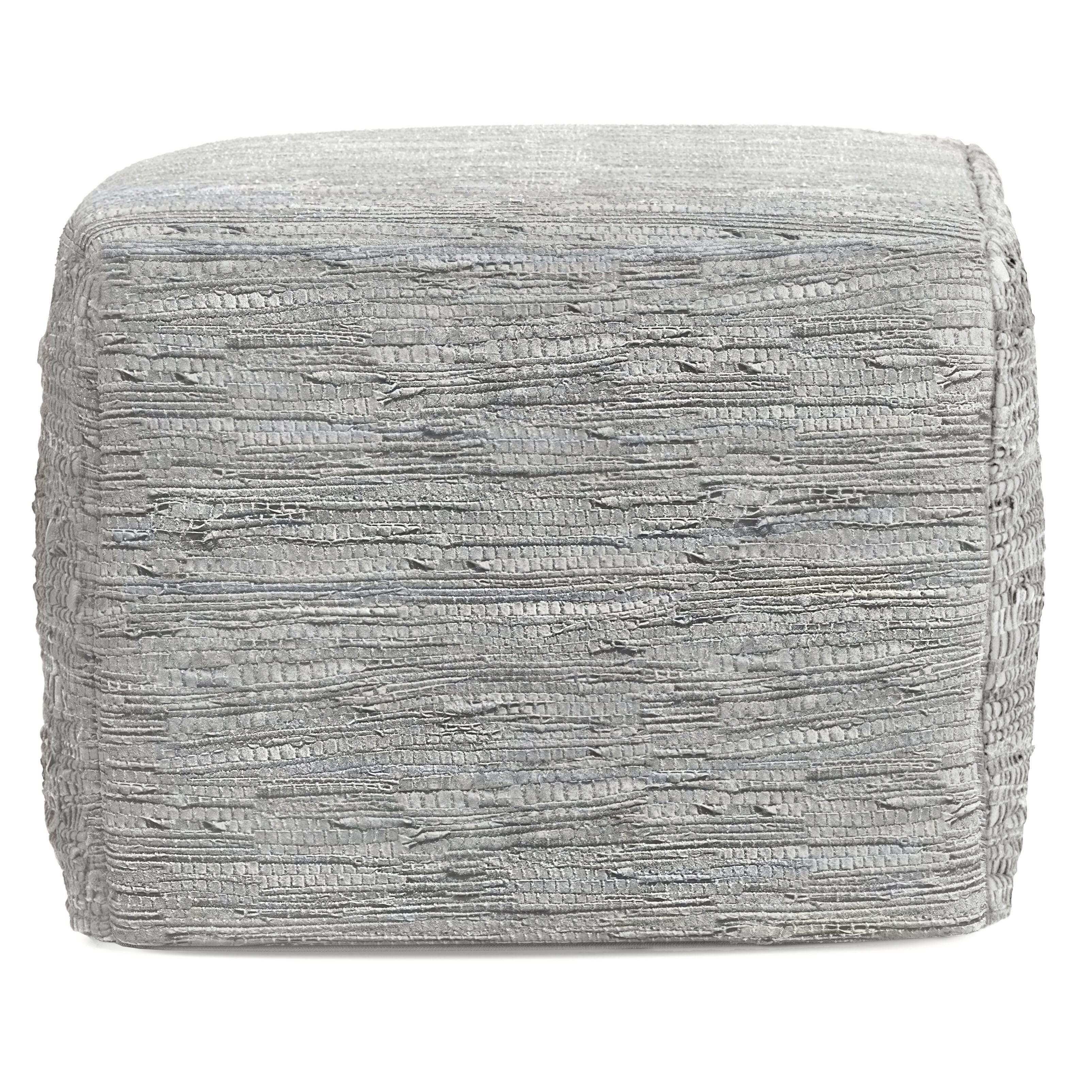Simpli Home Fredrik Pouf, Cream, large