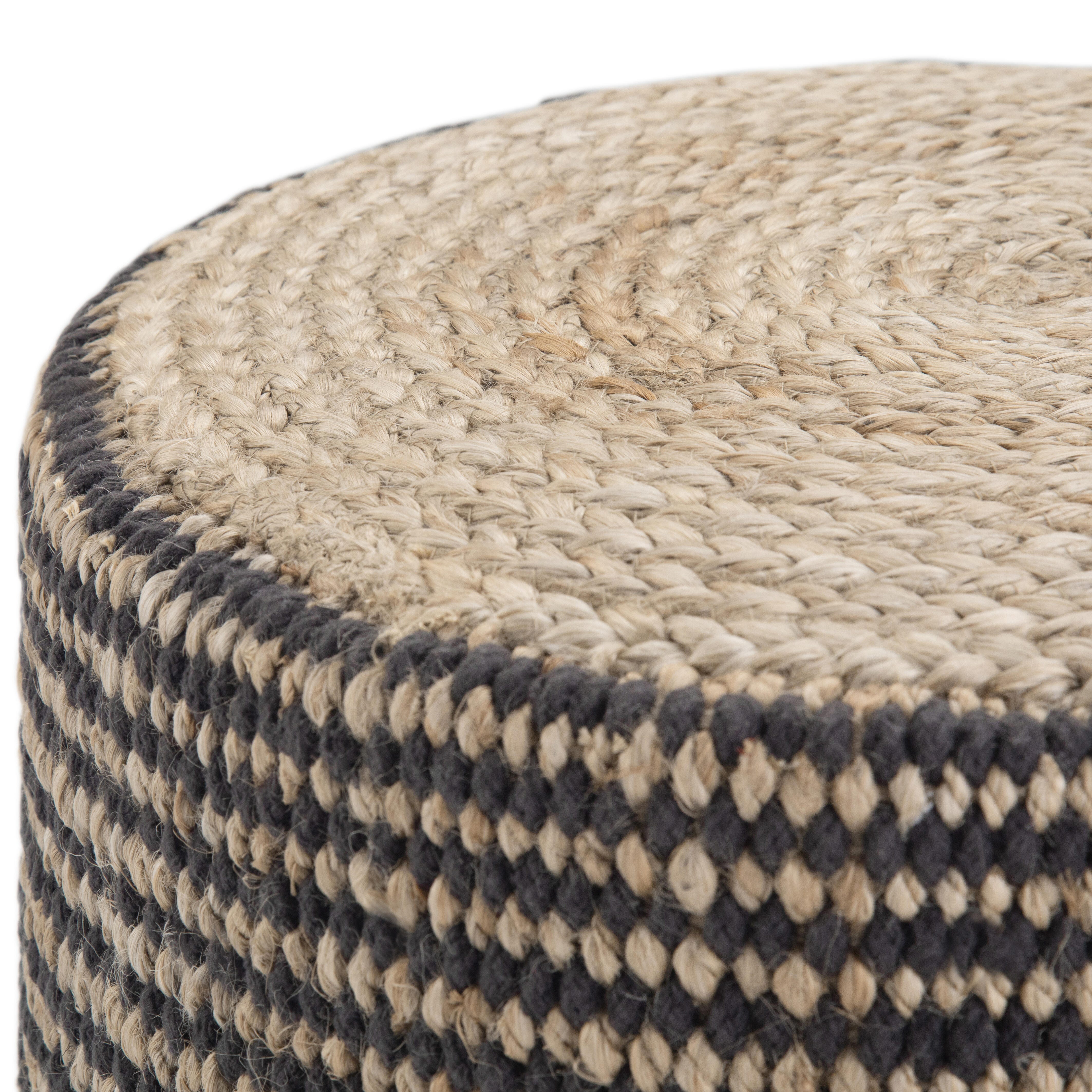 Simpli Home Larissa Braided Pouf, , large