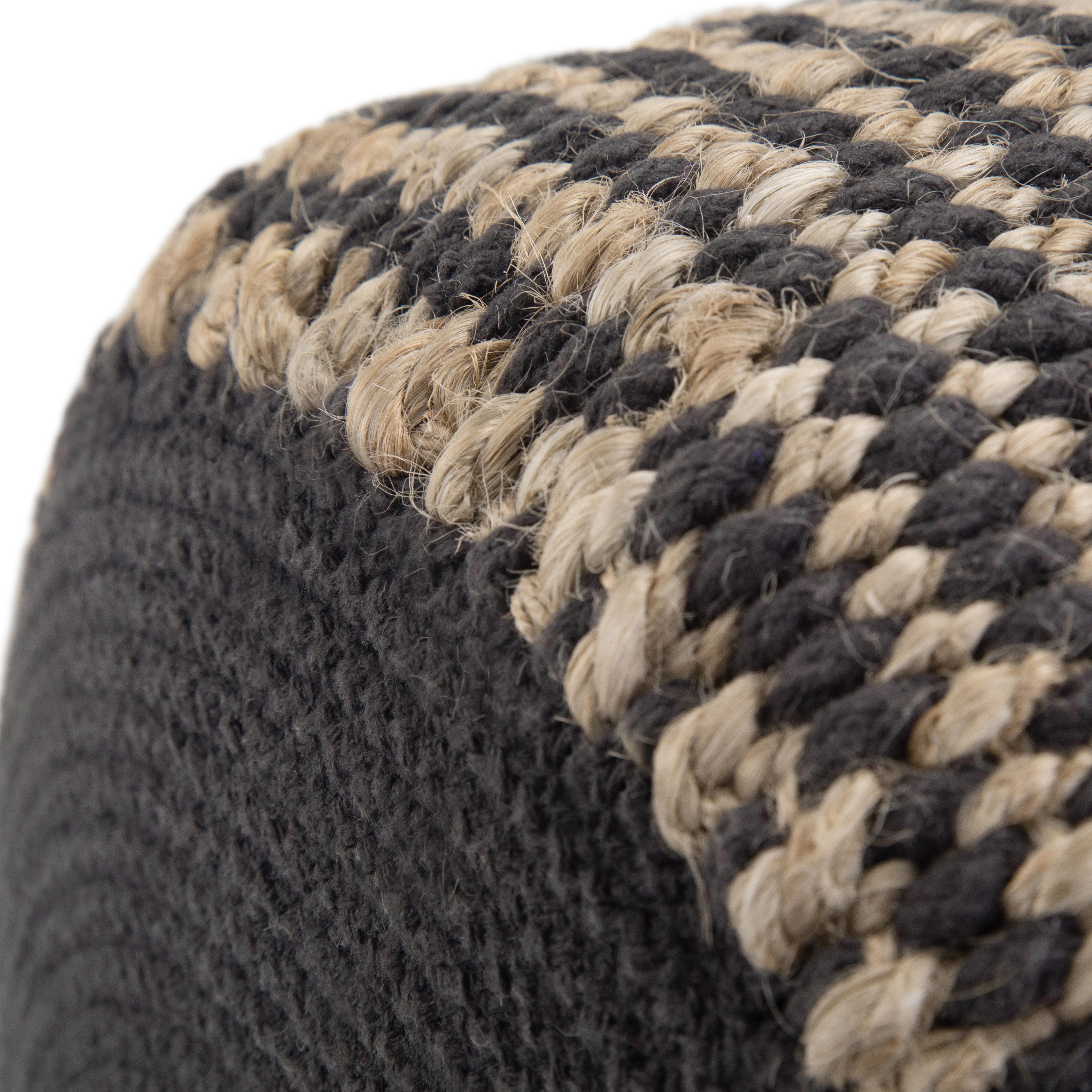 Simpli Home Larissa Braided Pouf, , large