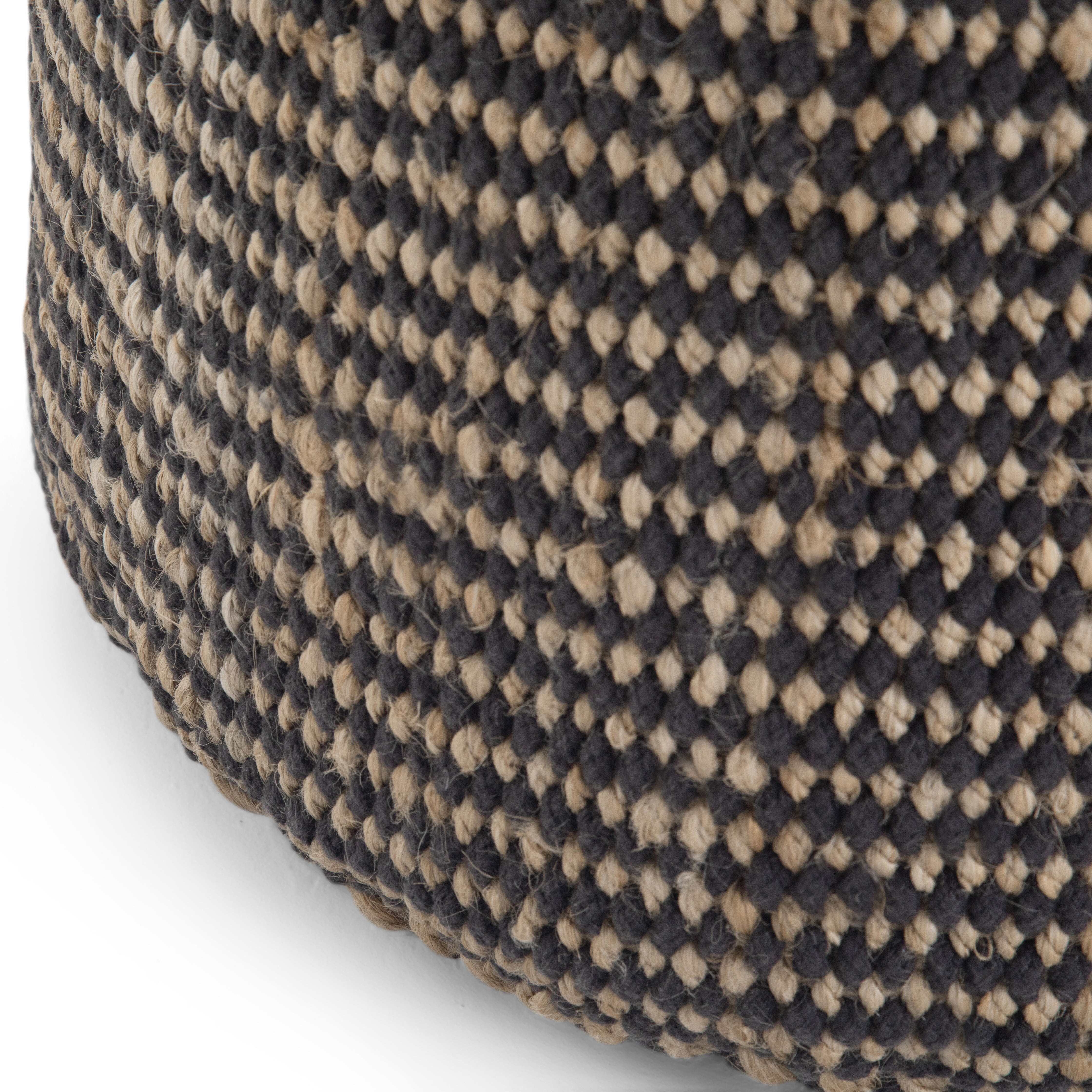 Simpli Home Larissa Braided Pouf, , large