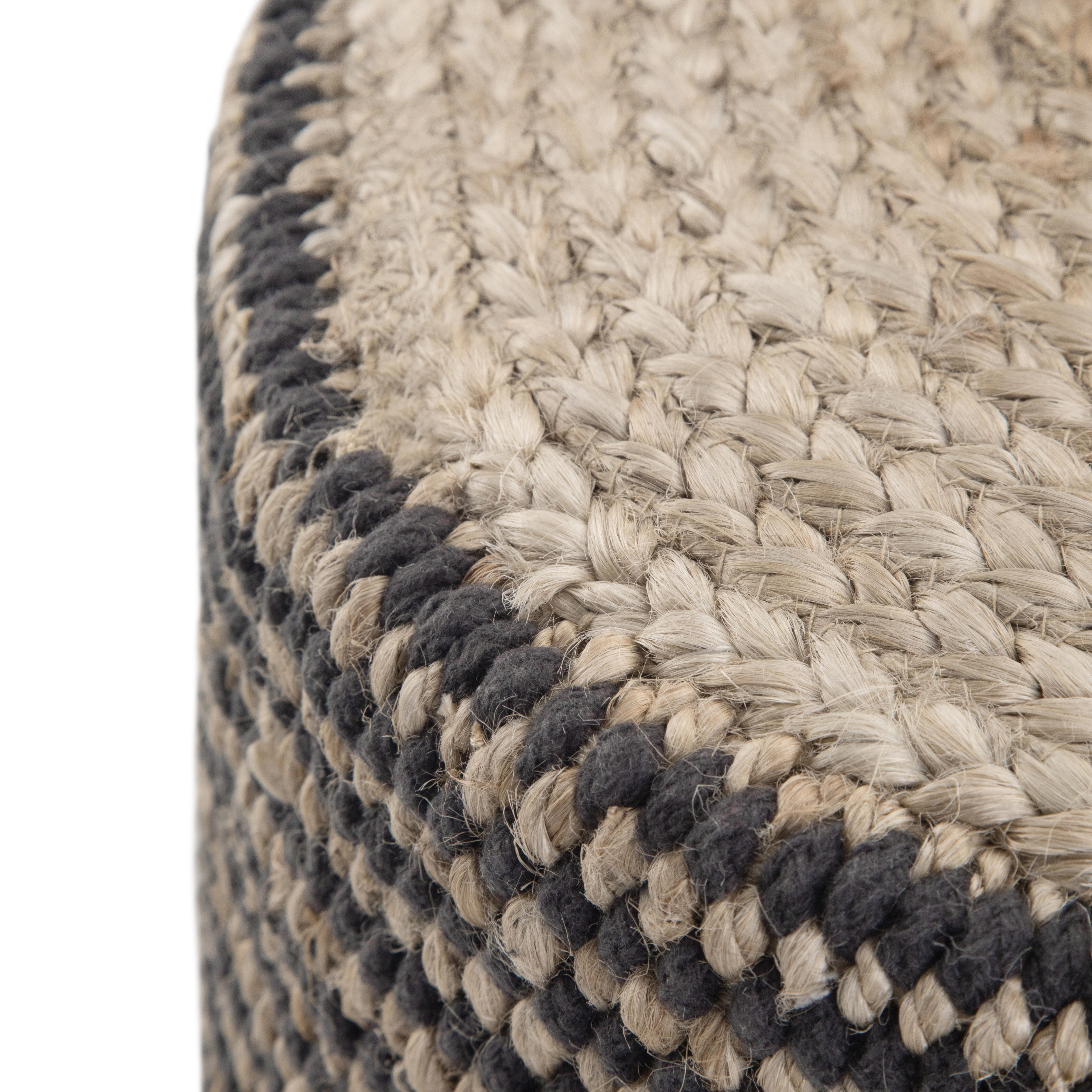 Simpli Home Larissa Braided Pouf, , large