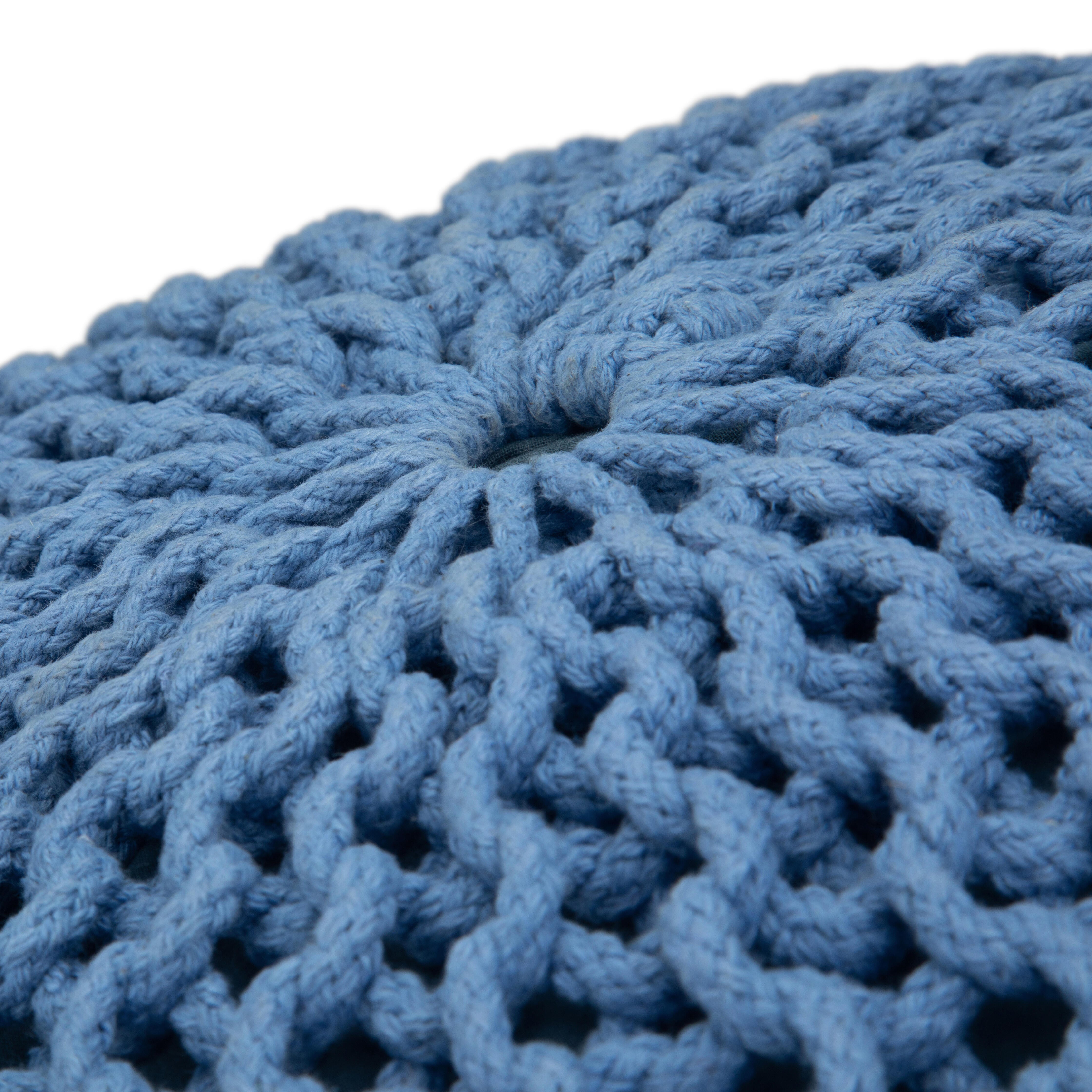 Simpli Home Nikki Hand Knit Pouf, , large