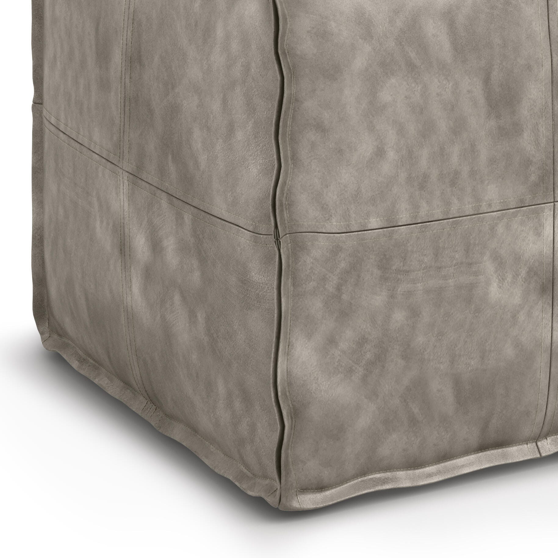 Simpli Home Brody Pouf, Gray, large