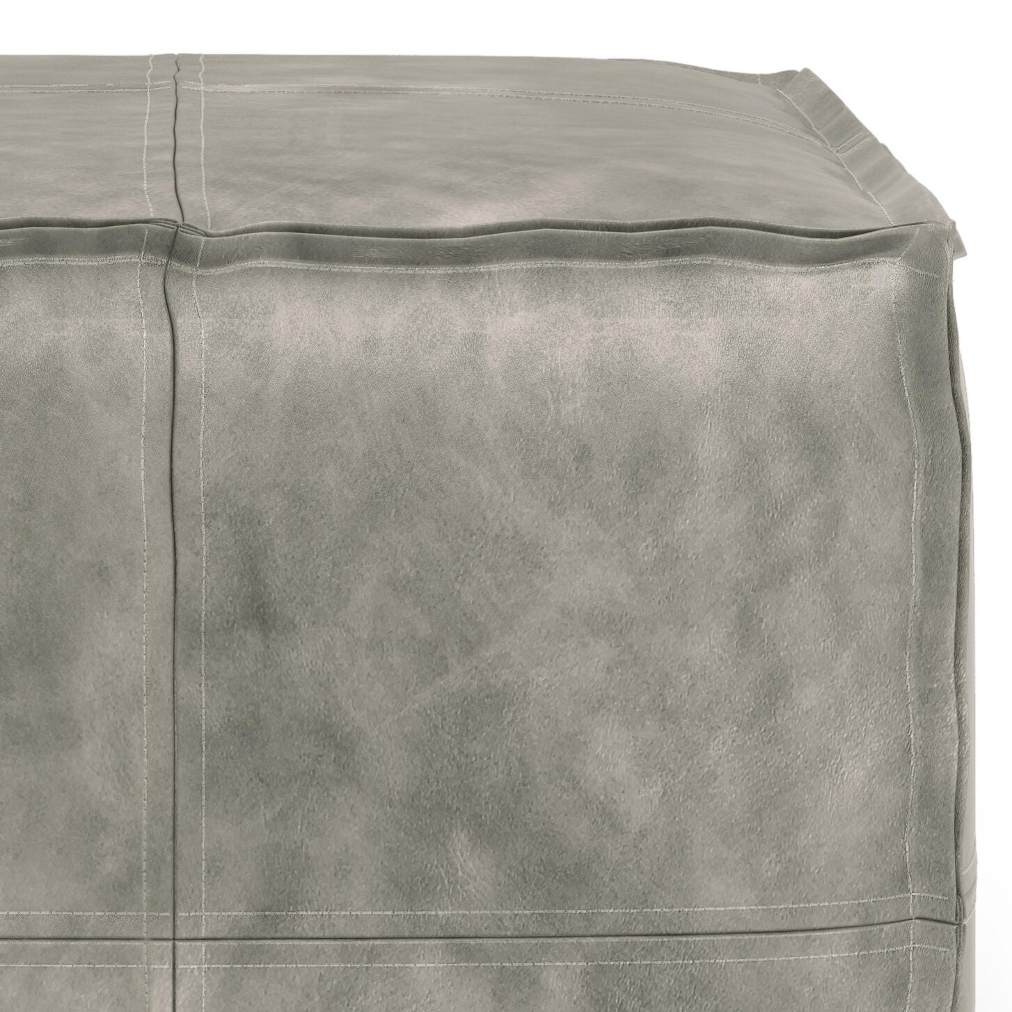 Simpli Home Brody Pouf, Gray, large