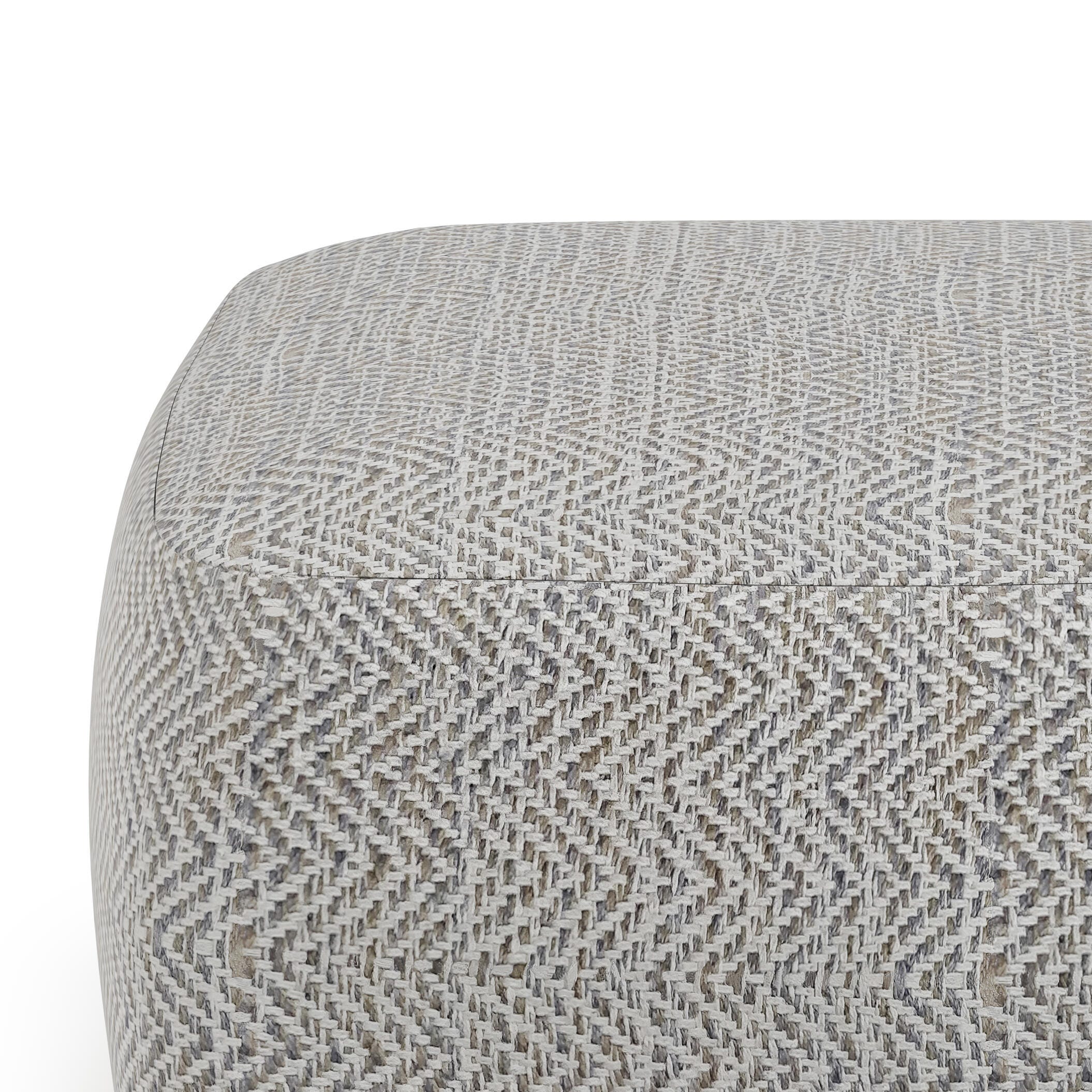 Simpli Home Nate Pouf, Gray, large