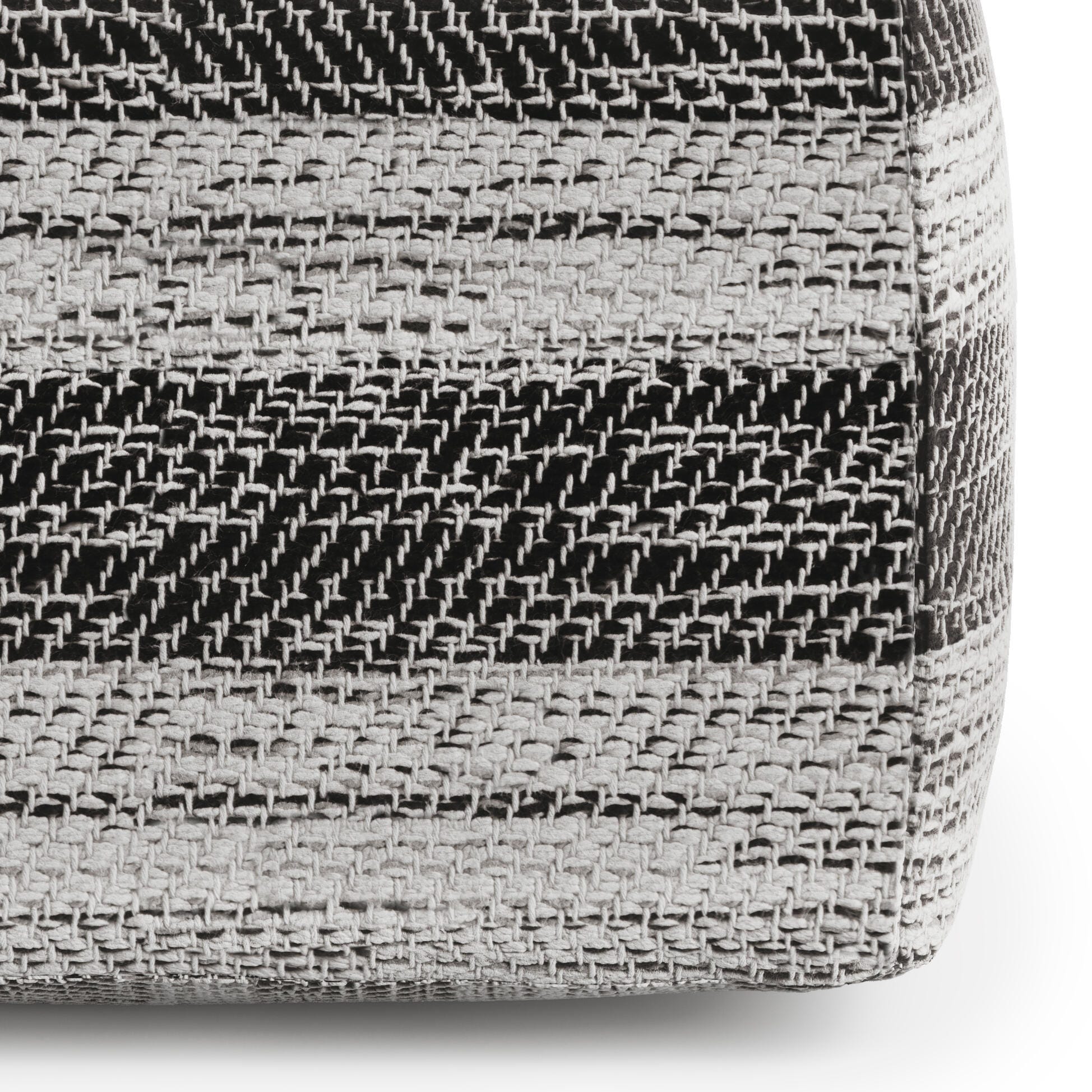 Simpli Home Clay Pouf, Gray, large