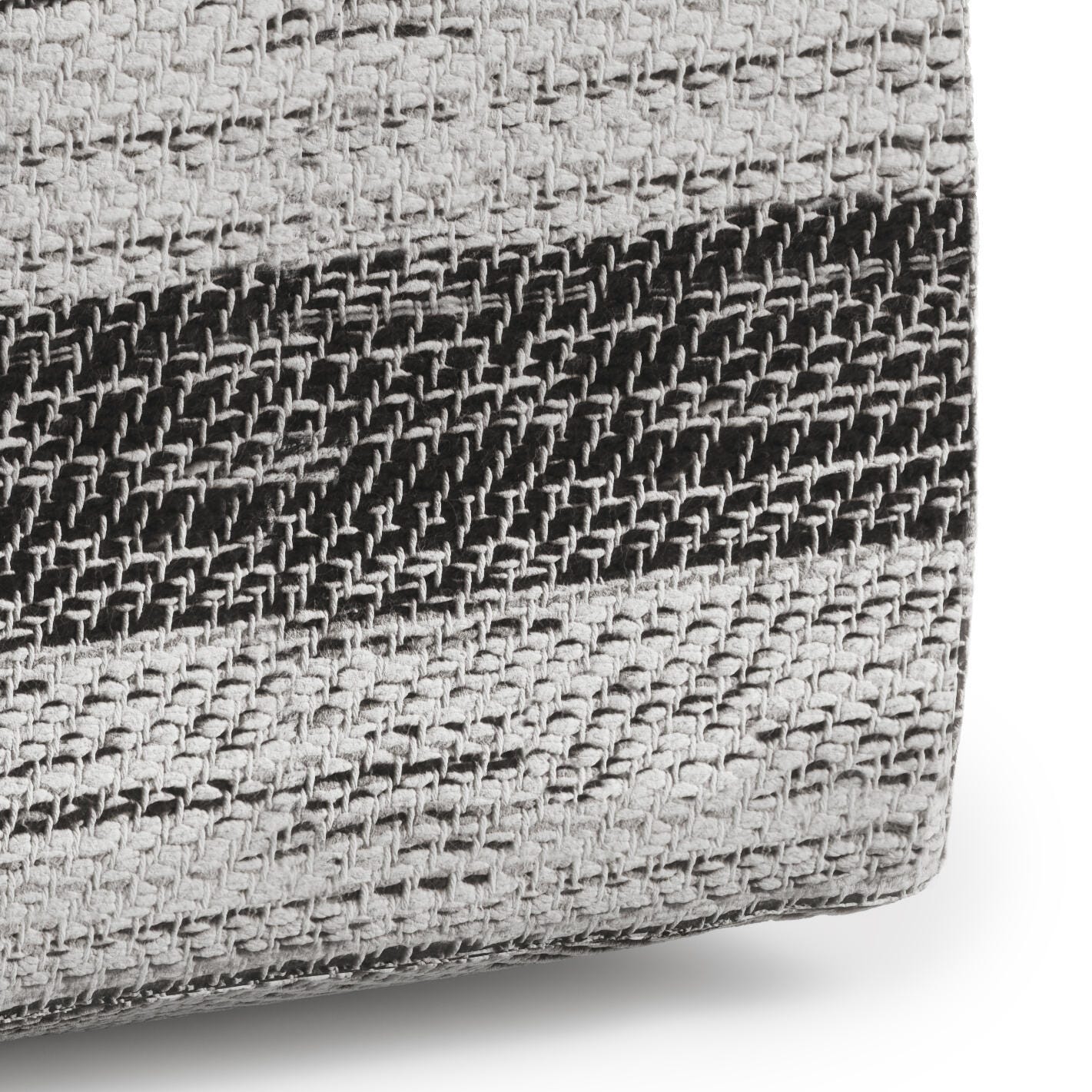 Simpli Home Clay Pouf, Gray, large