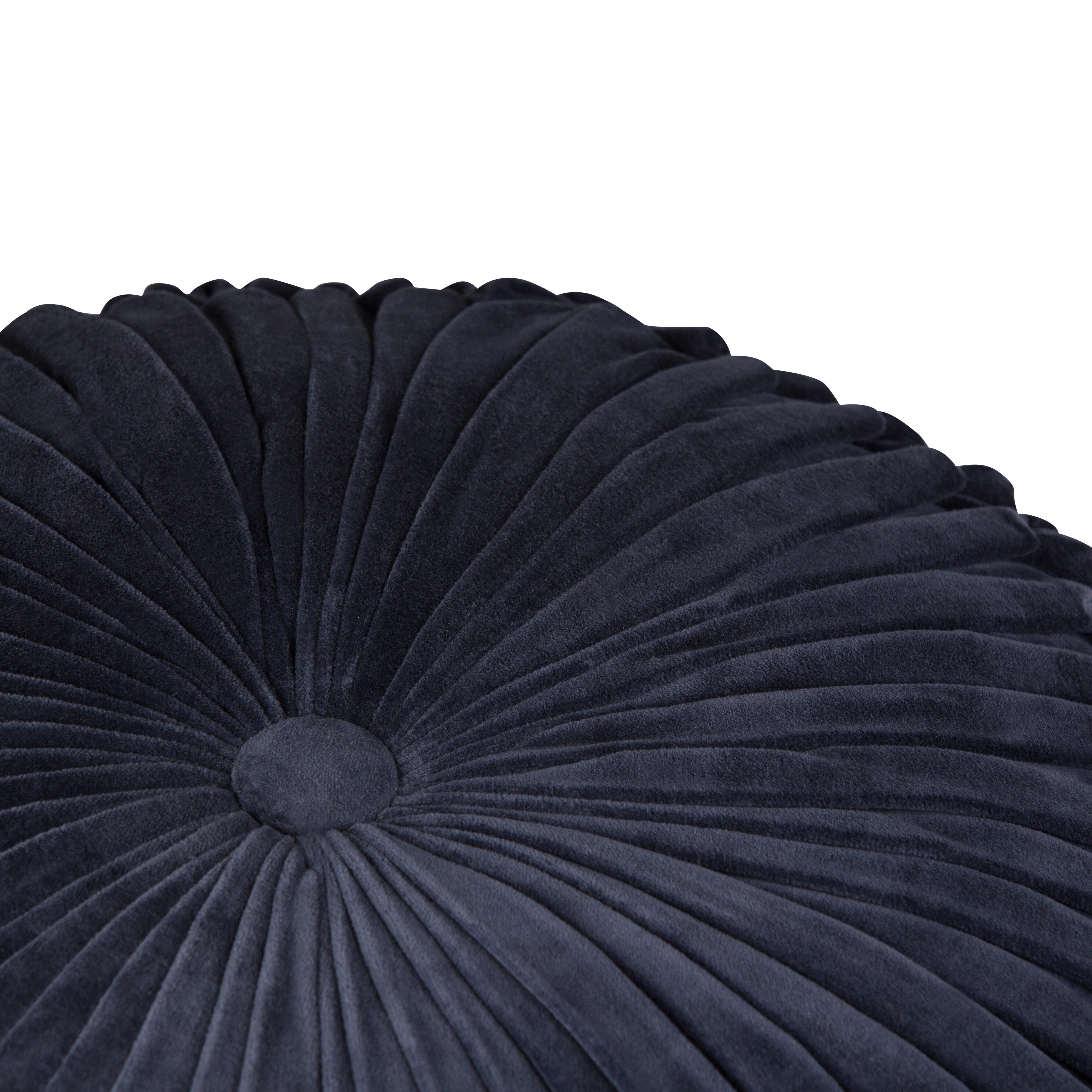 Simpli Home Renee Pouf, Navy, large