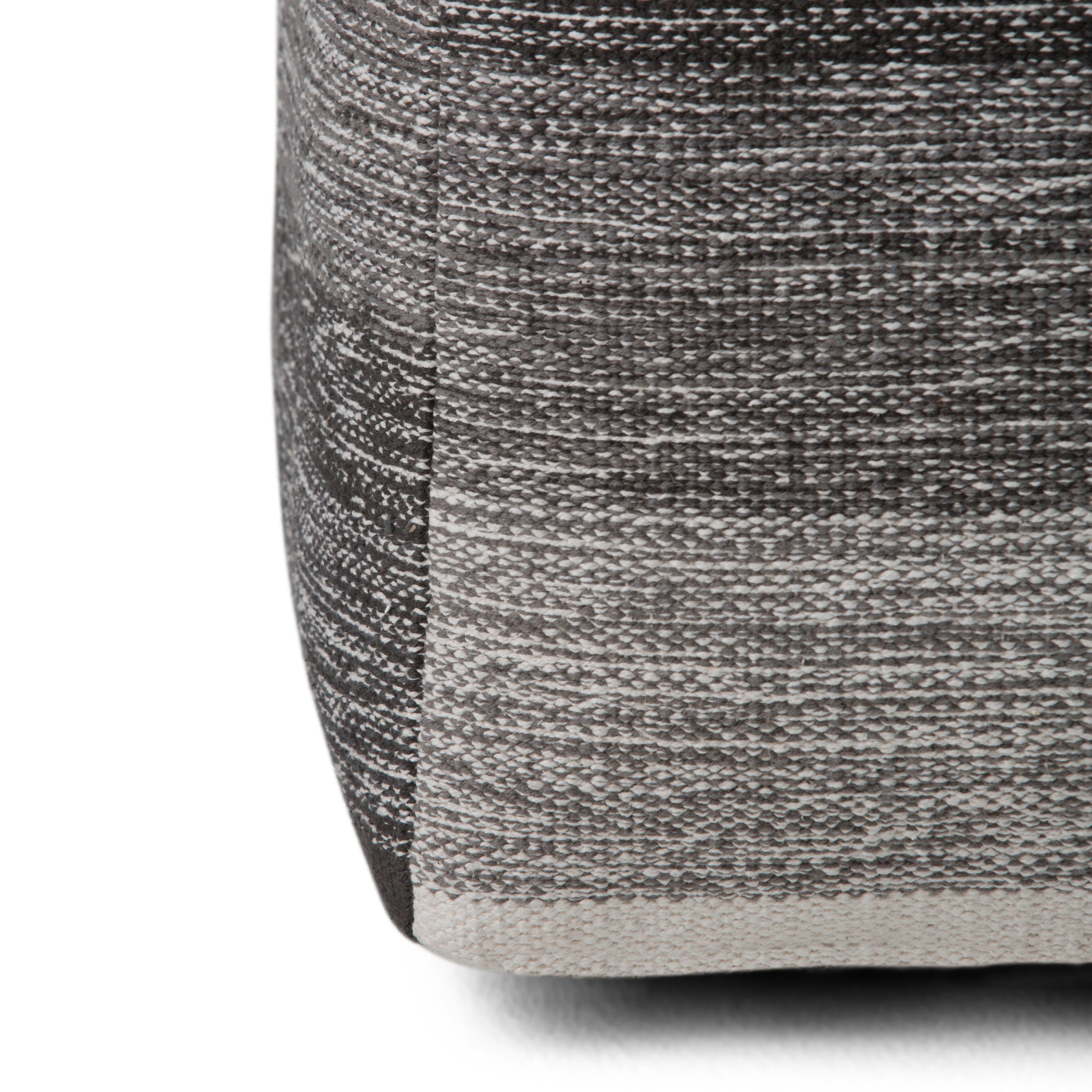 Simpli Home Naya Pouf, Gray, large