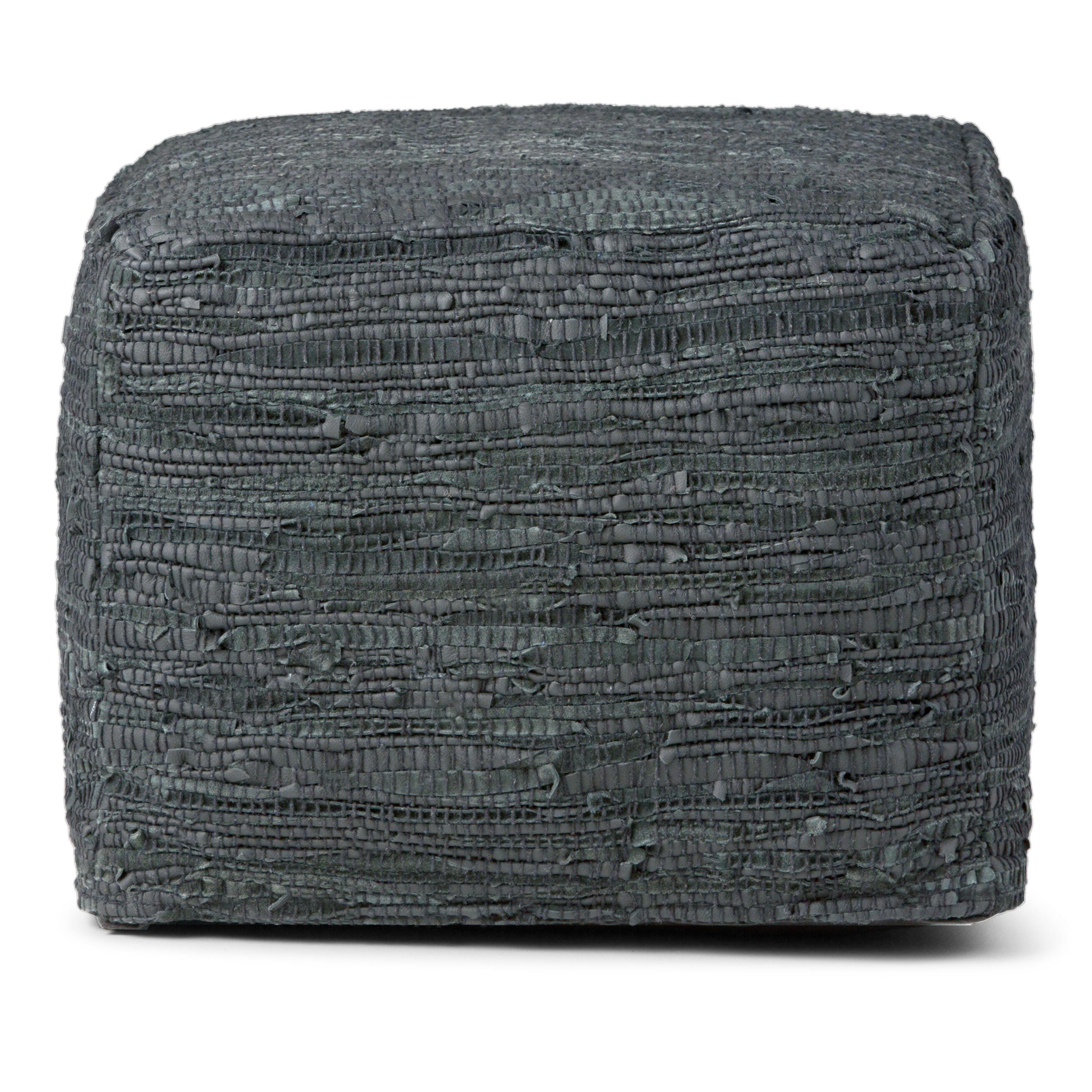 Simpli Home Fredrik Pouf, Gray, large