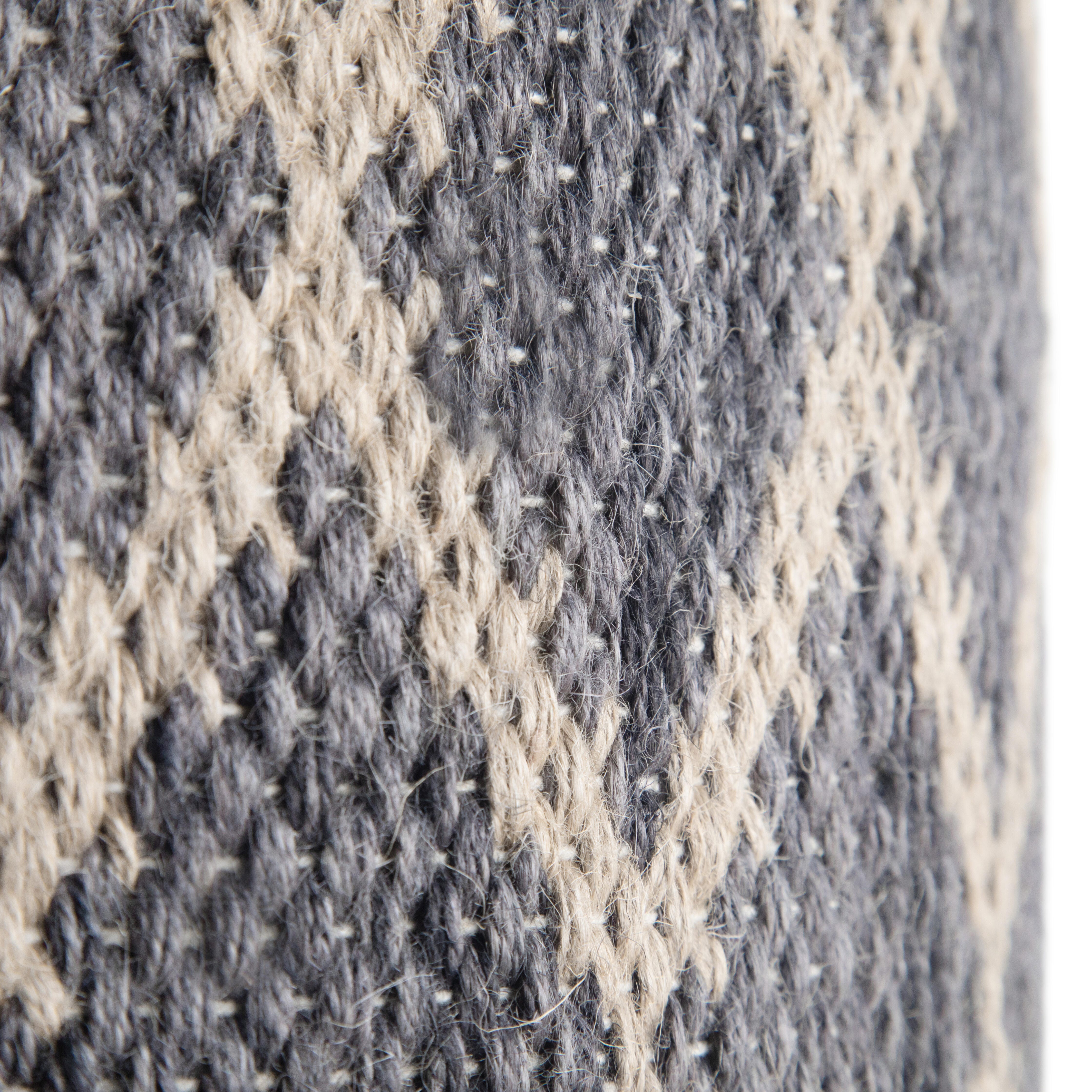 Simpli Home Edgeley Pouf, Gray/Natural, large