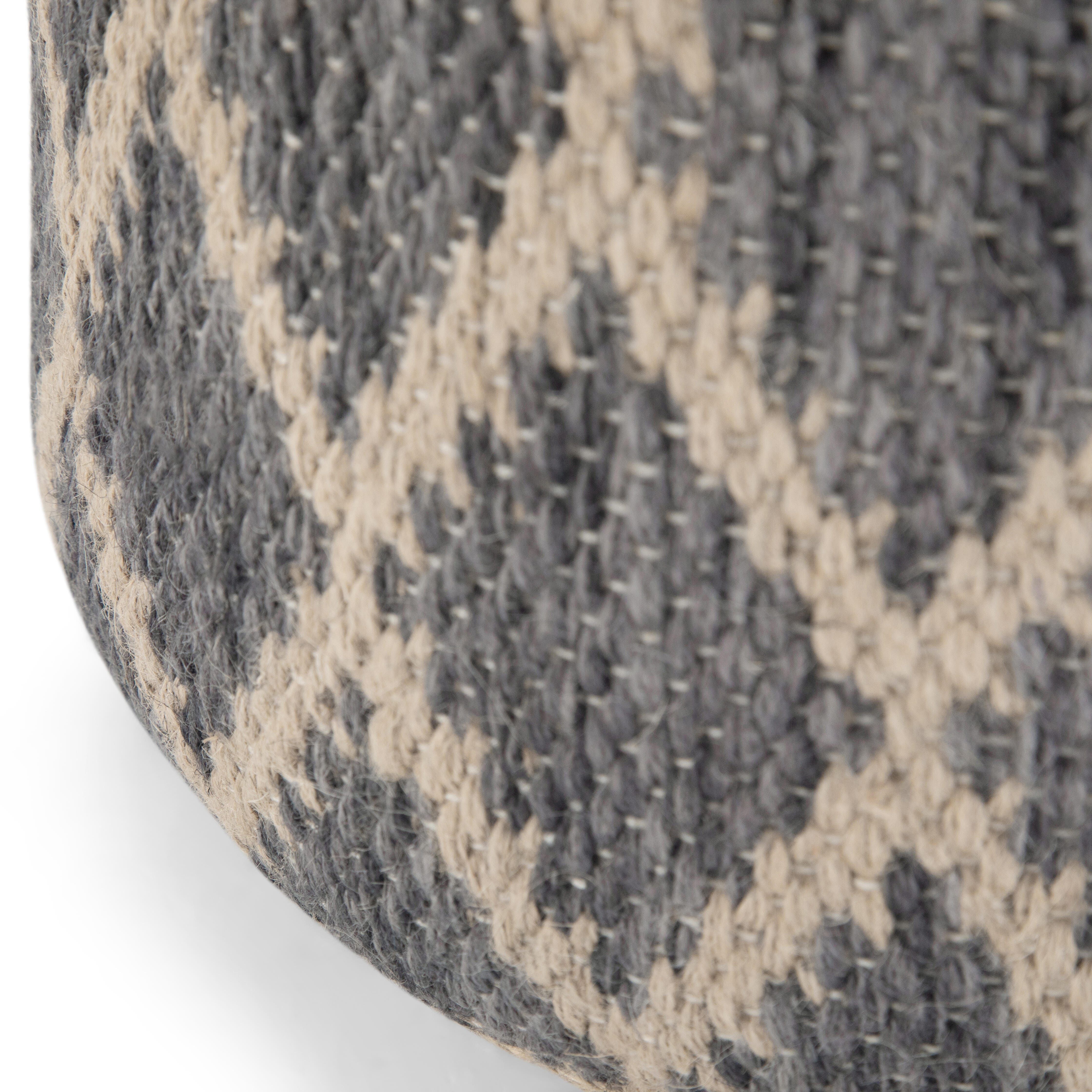 Simpli Home Edgeley Pouf, Gray/Natural, large