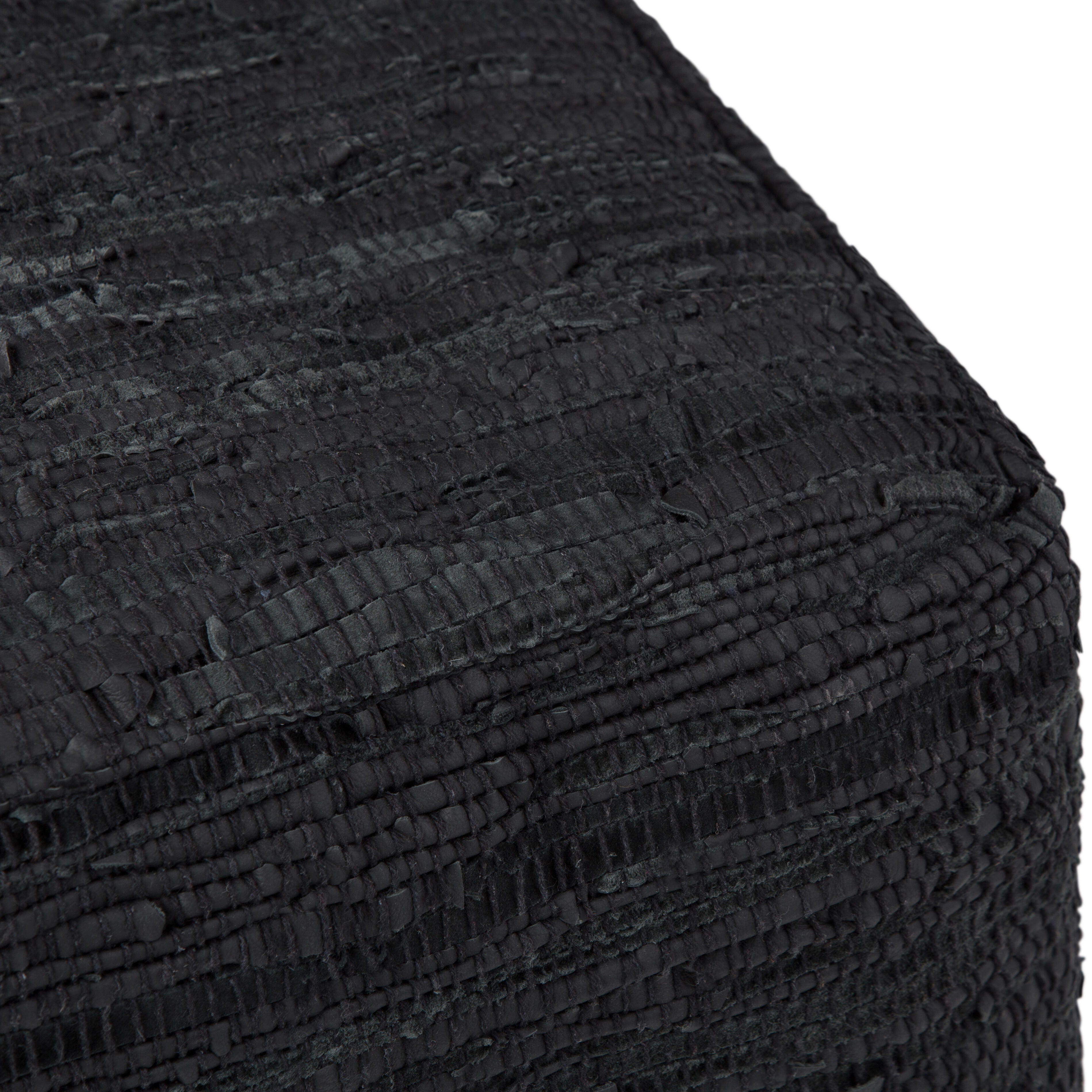 Simpli Home Fredrik Pouf, Black, large