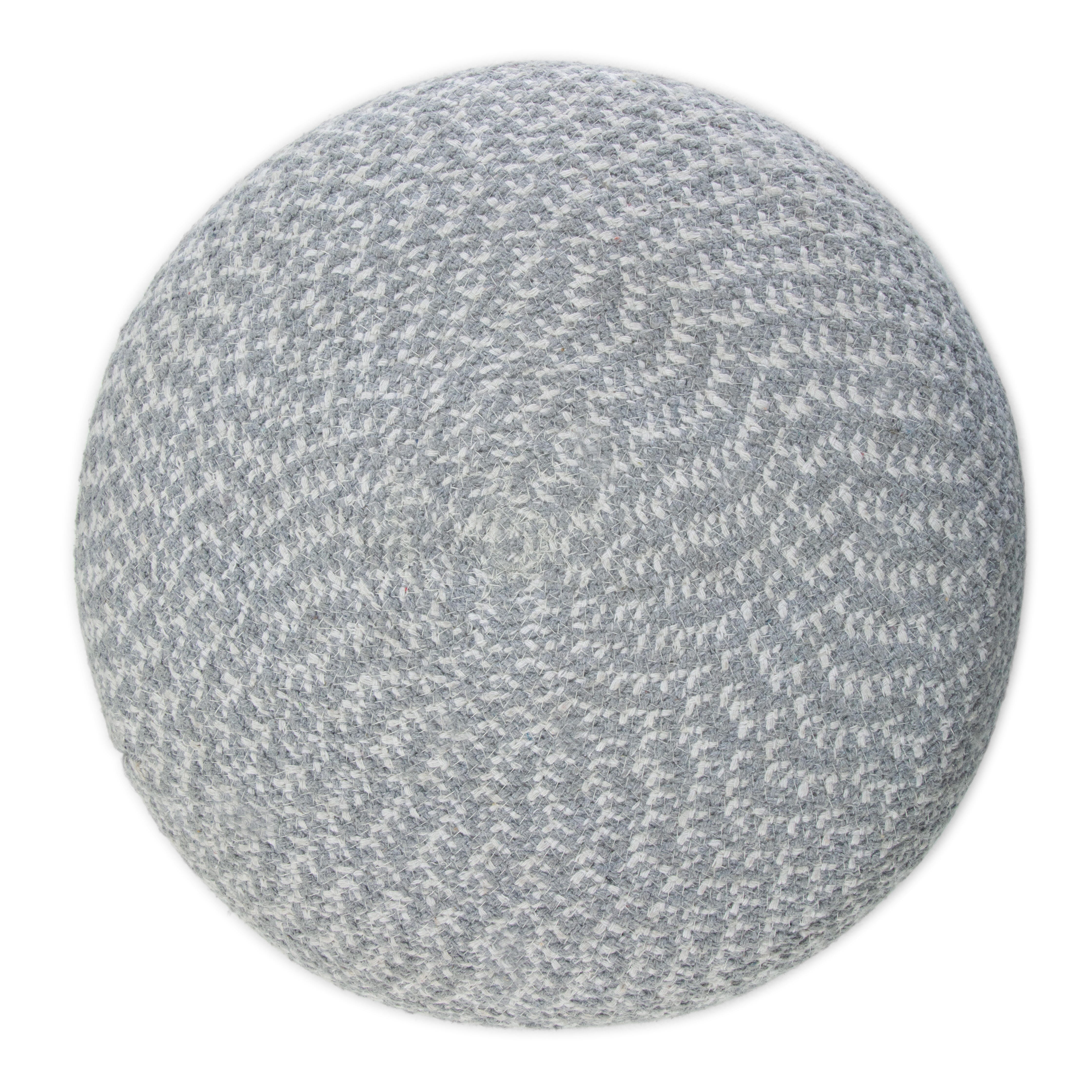 Simpli Home Bayley Braided Pouf, Blue/Natural, large