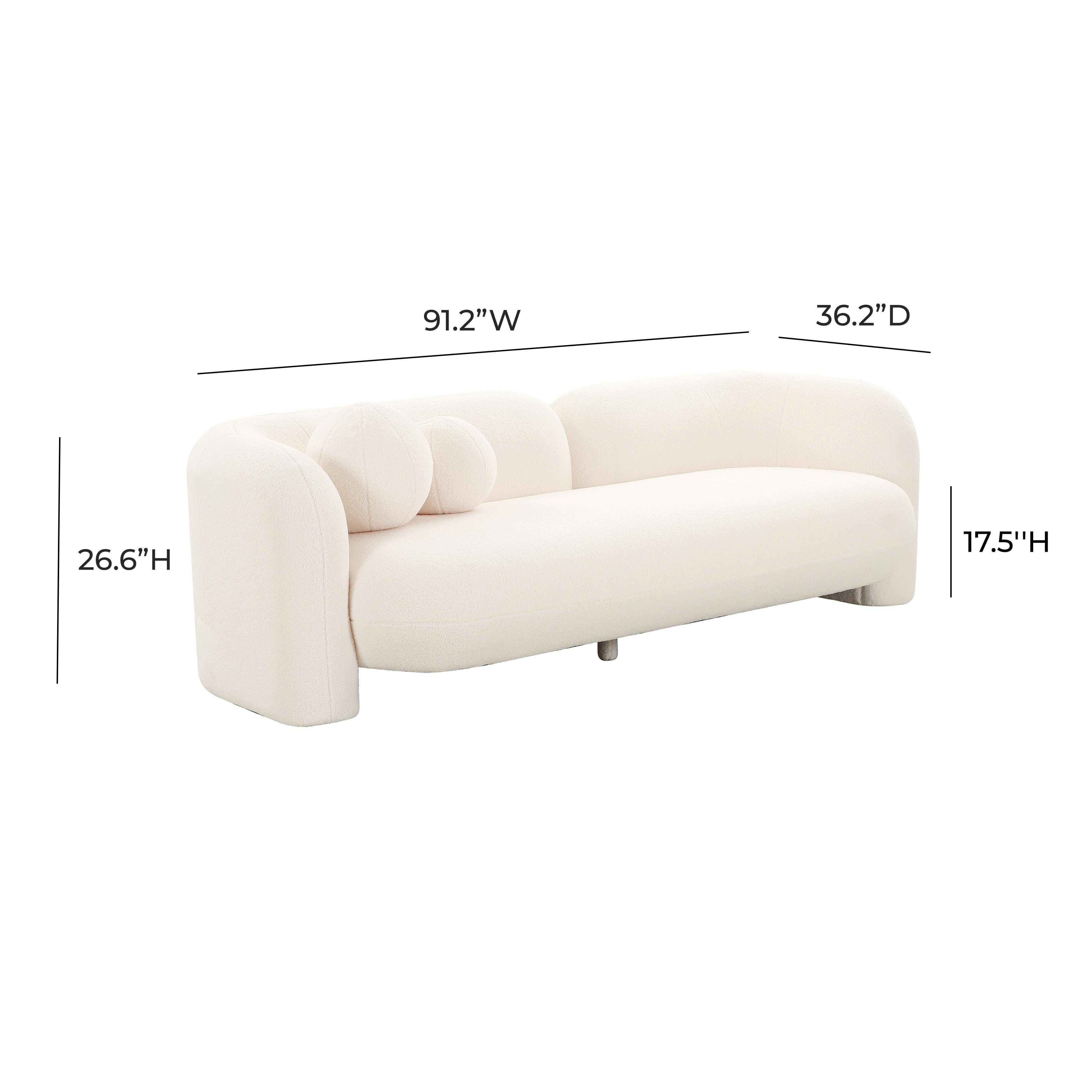 TOV Furniture Amelie Sofa, Cream, large