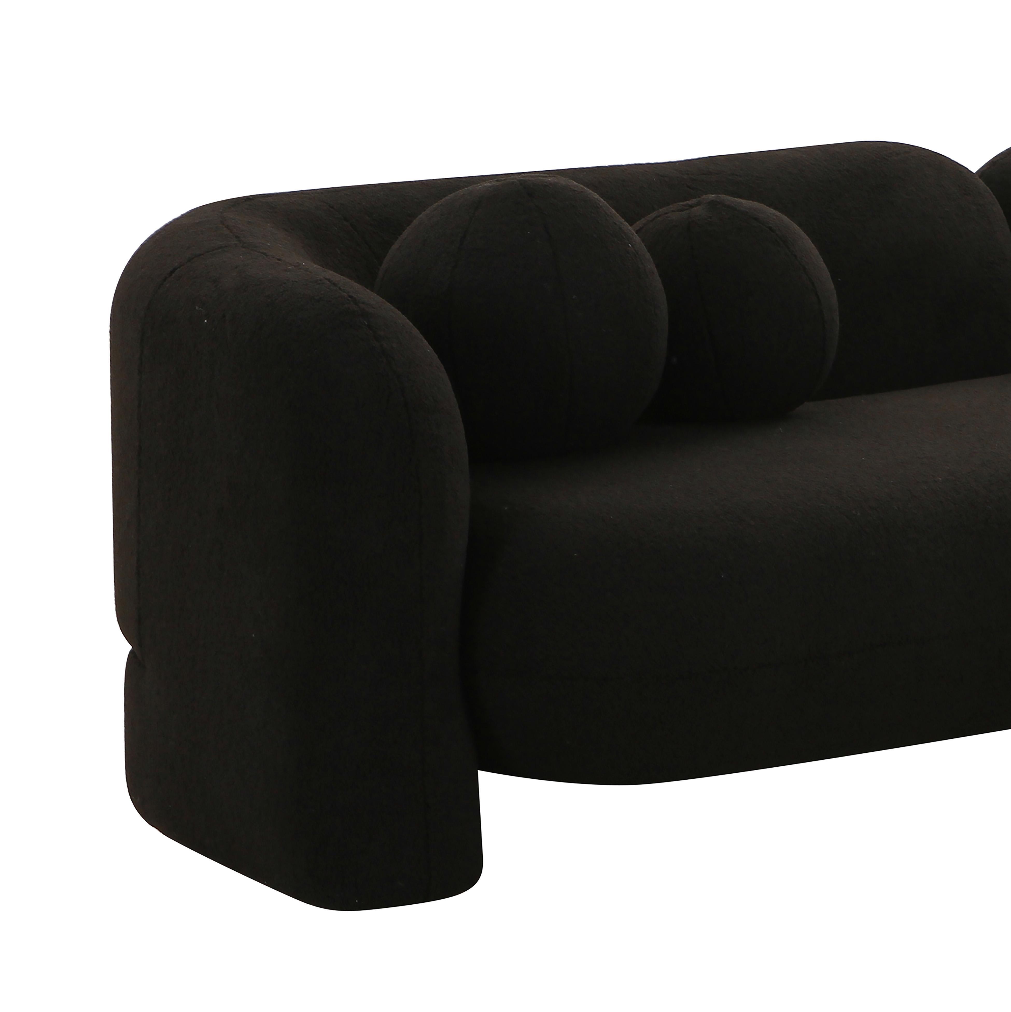TOV Furniture Amelie Sofa, Black, large
