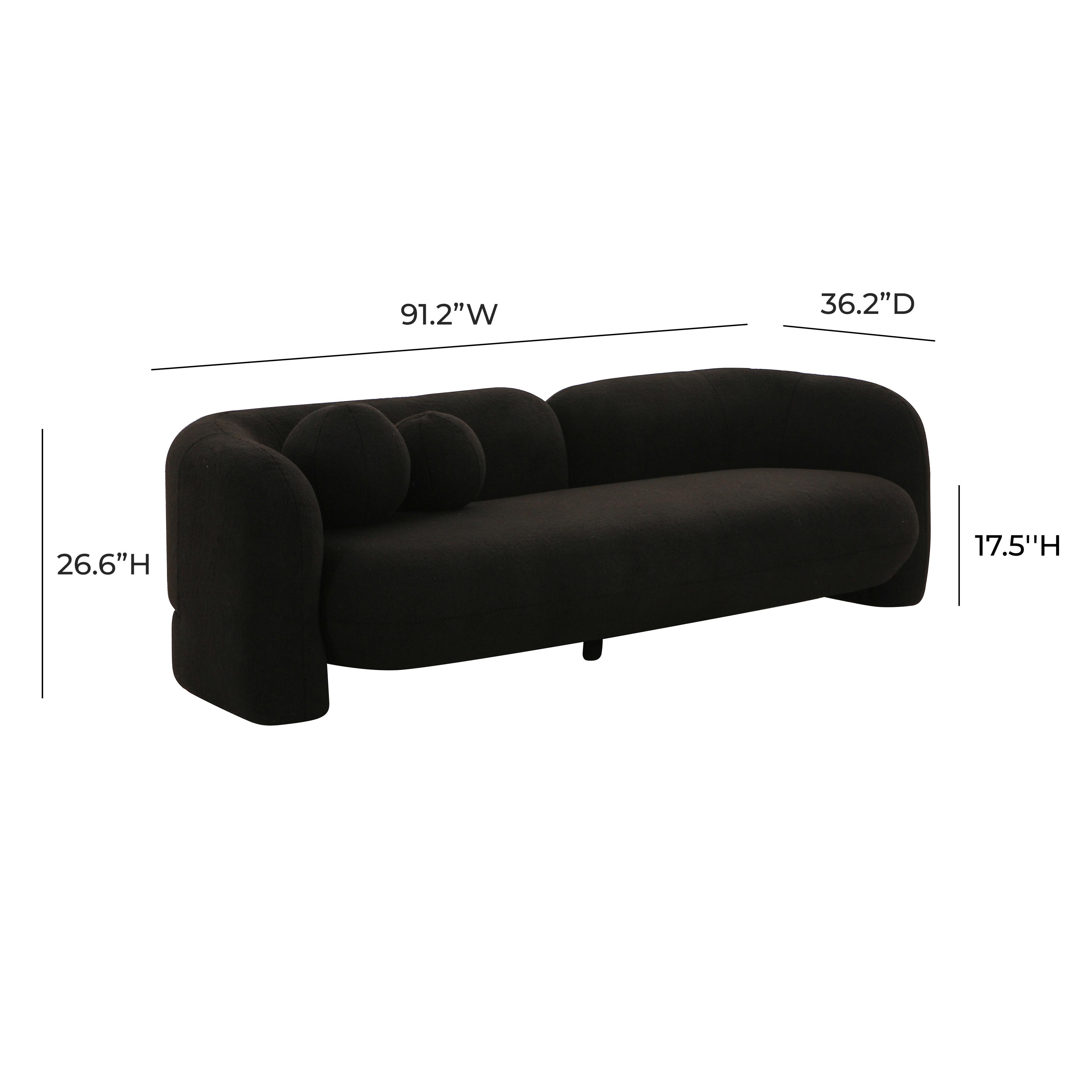 TOV Furniture Amelie Sofa, Black, large