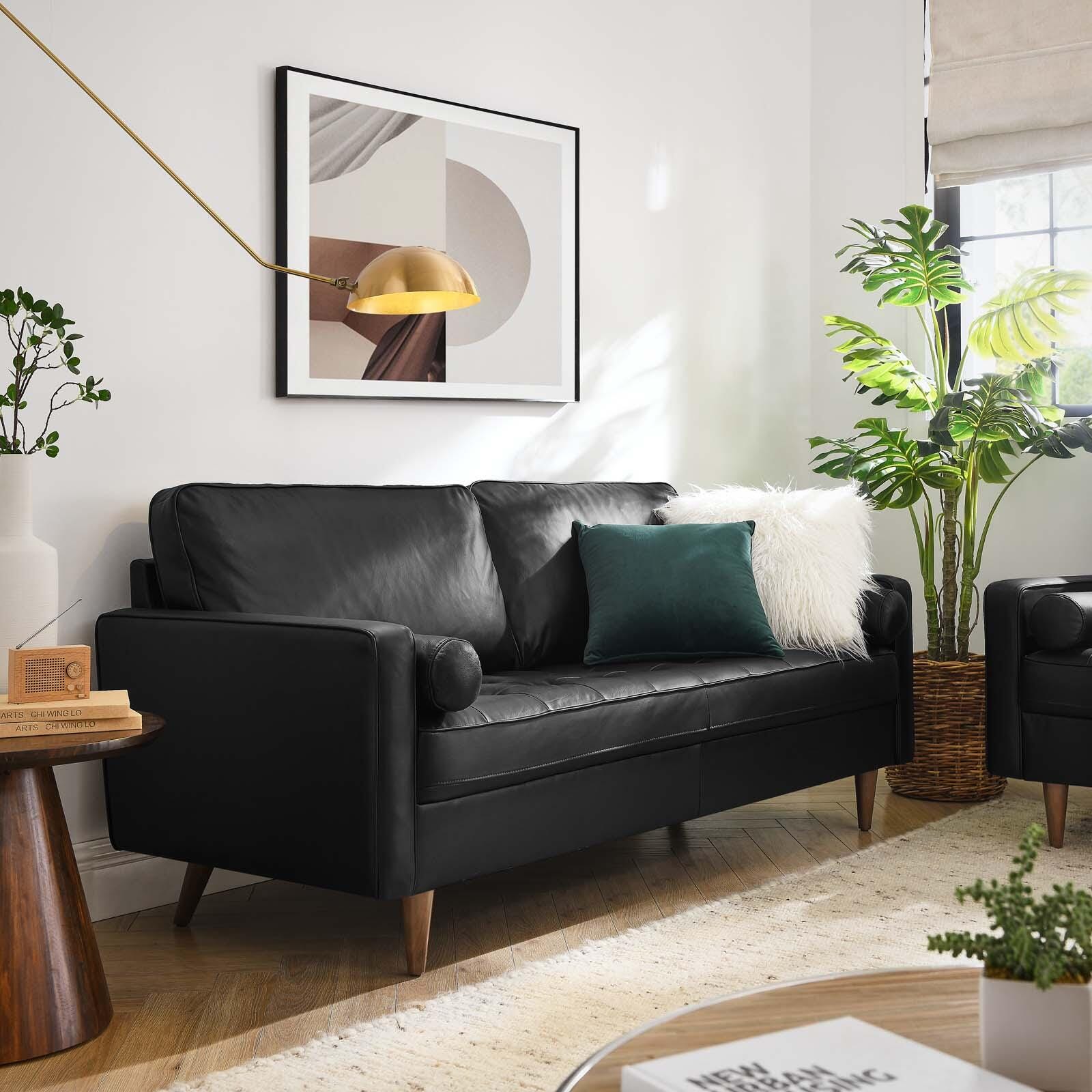 Modway Valour Small Living Leather Sofa, , large