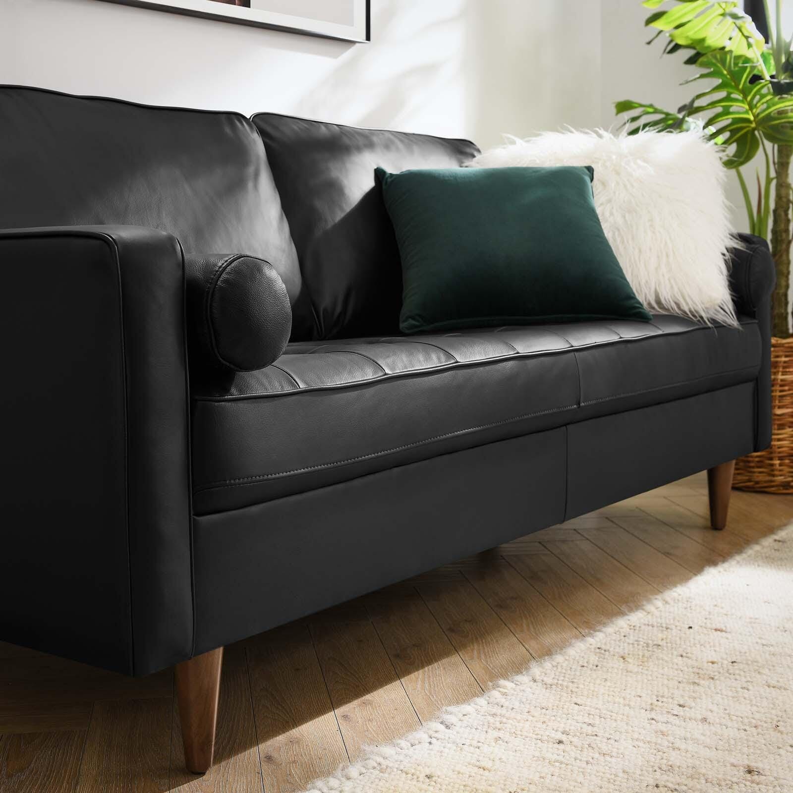 Modway Valour Small Living Leather Sofa, , large
