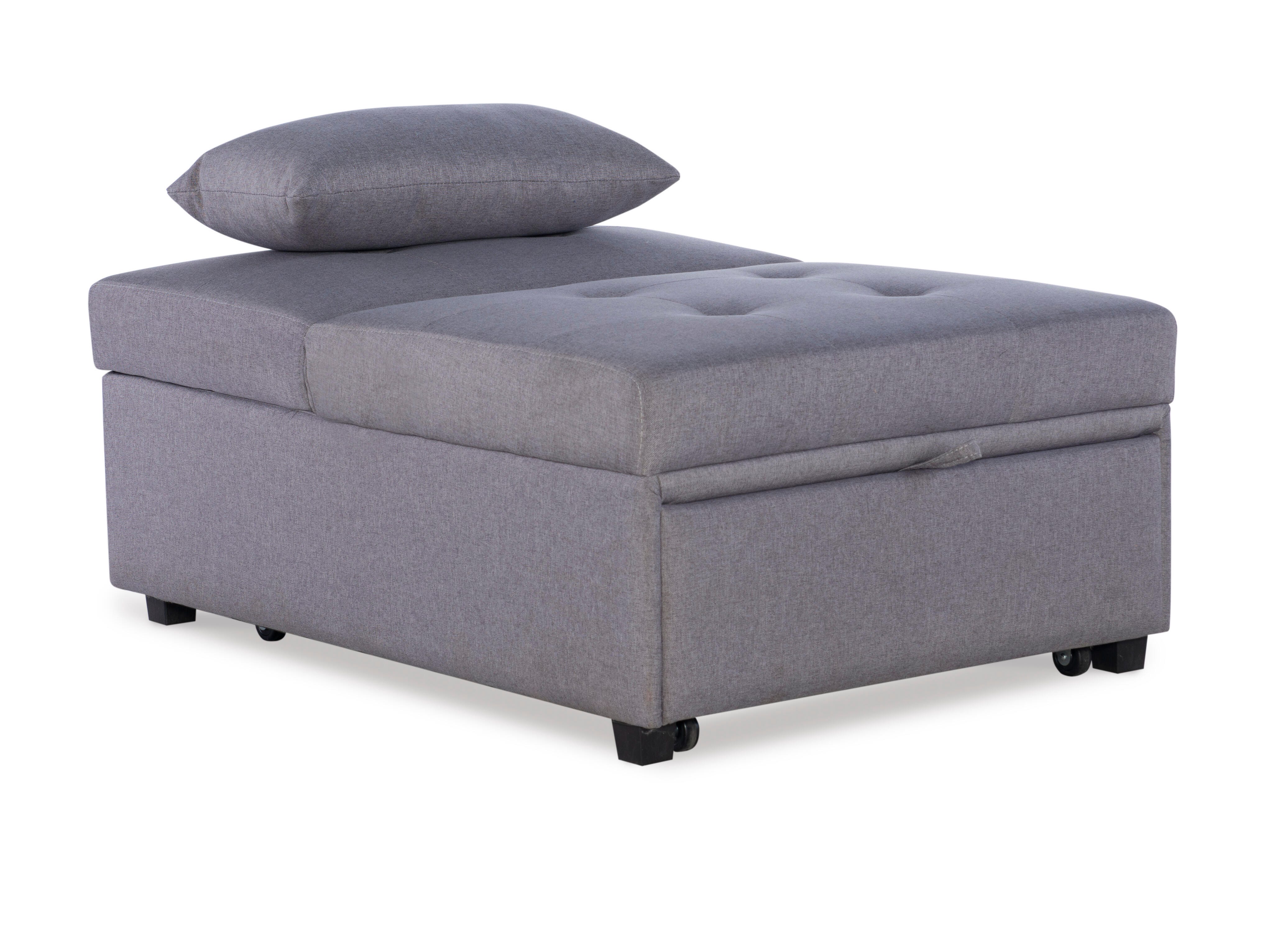 Linon Grayson Sofa Bed, Light Gray, large