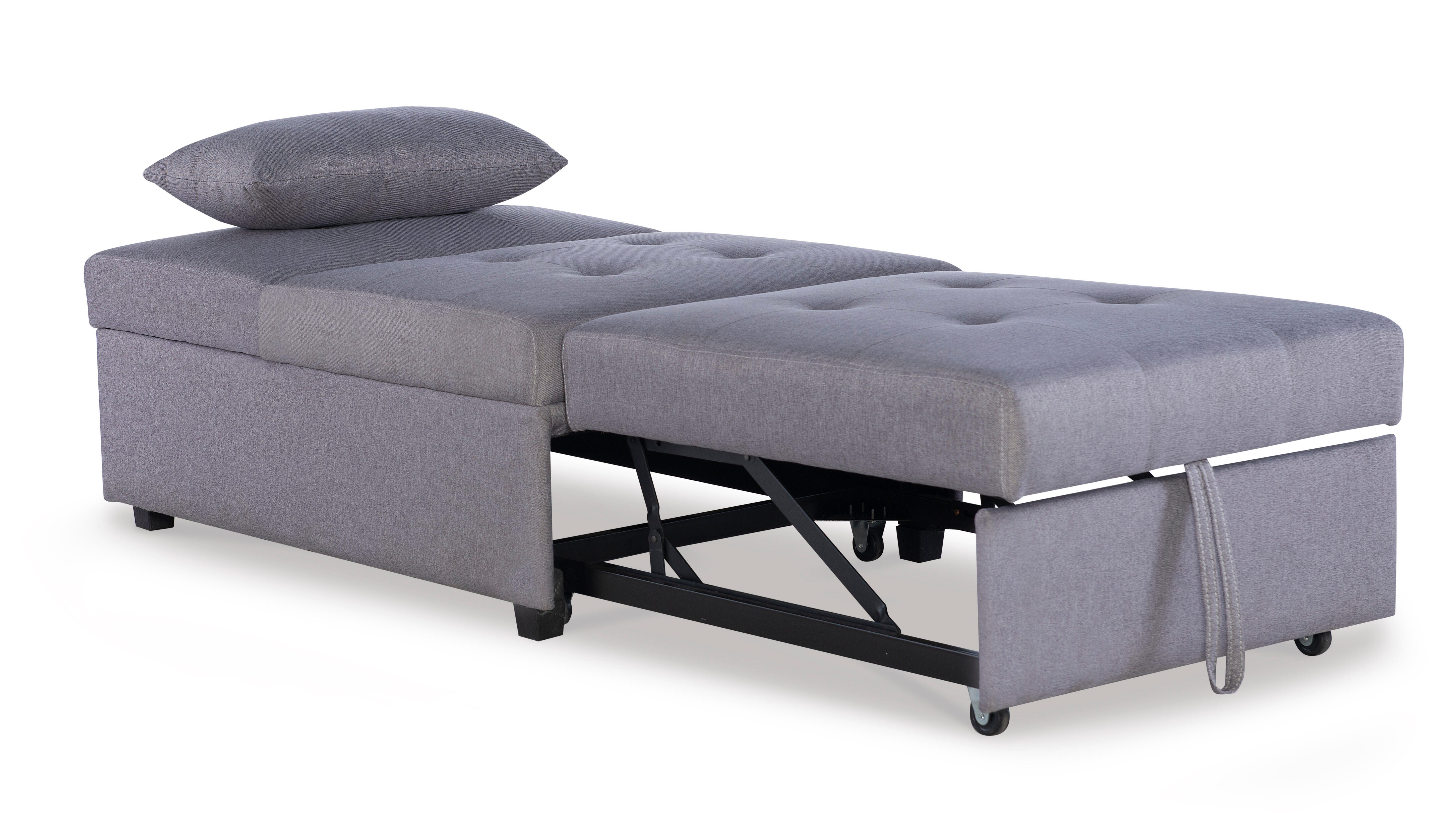 Linon Grayson Sofa Bed, Light Gray, large