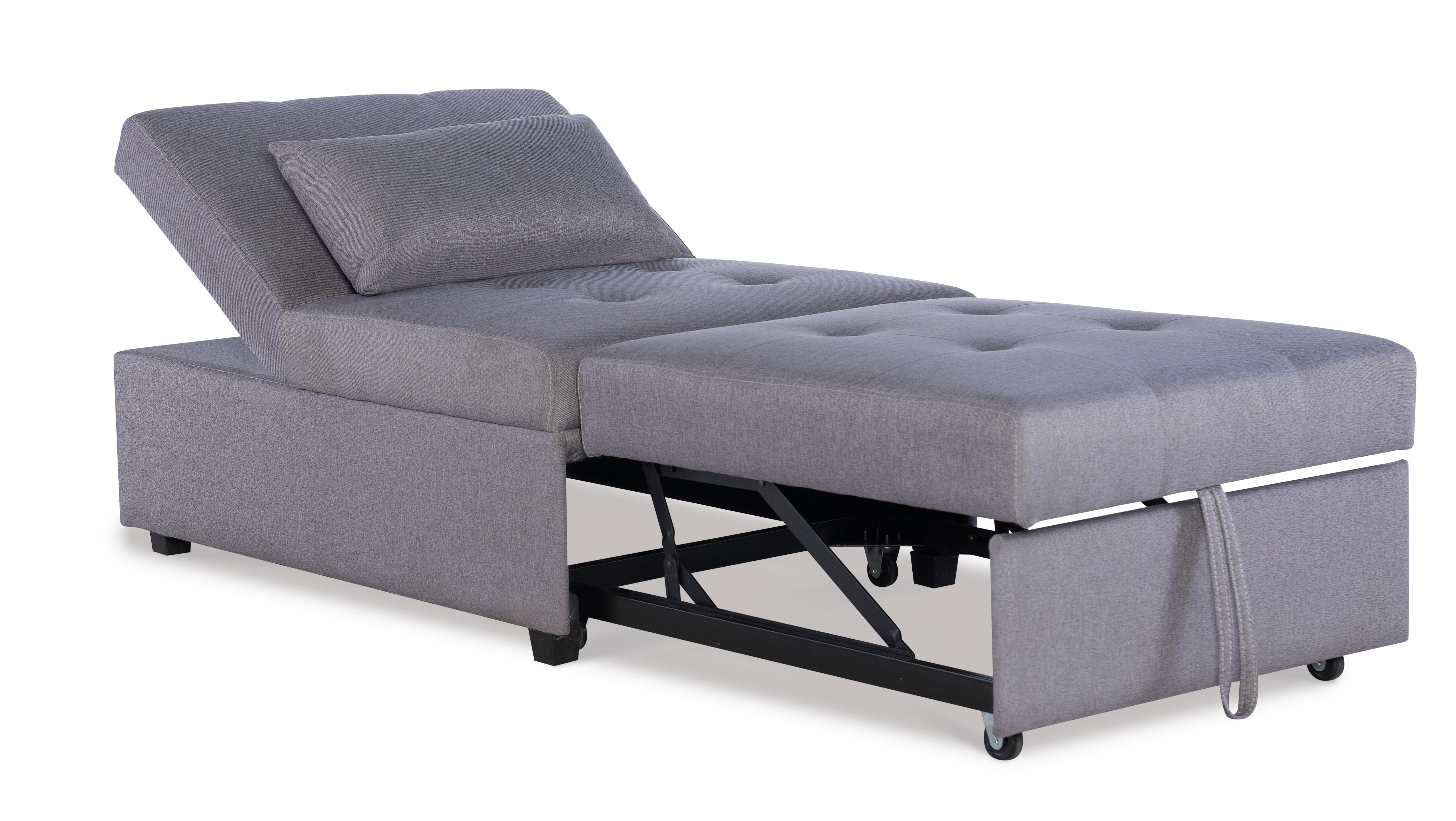 Linon Grayson Sofa Bed, Light Gray, large