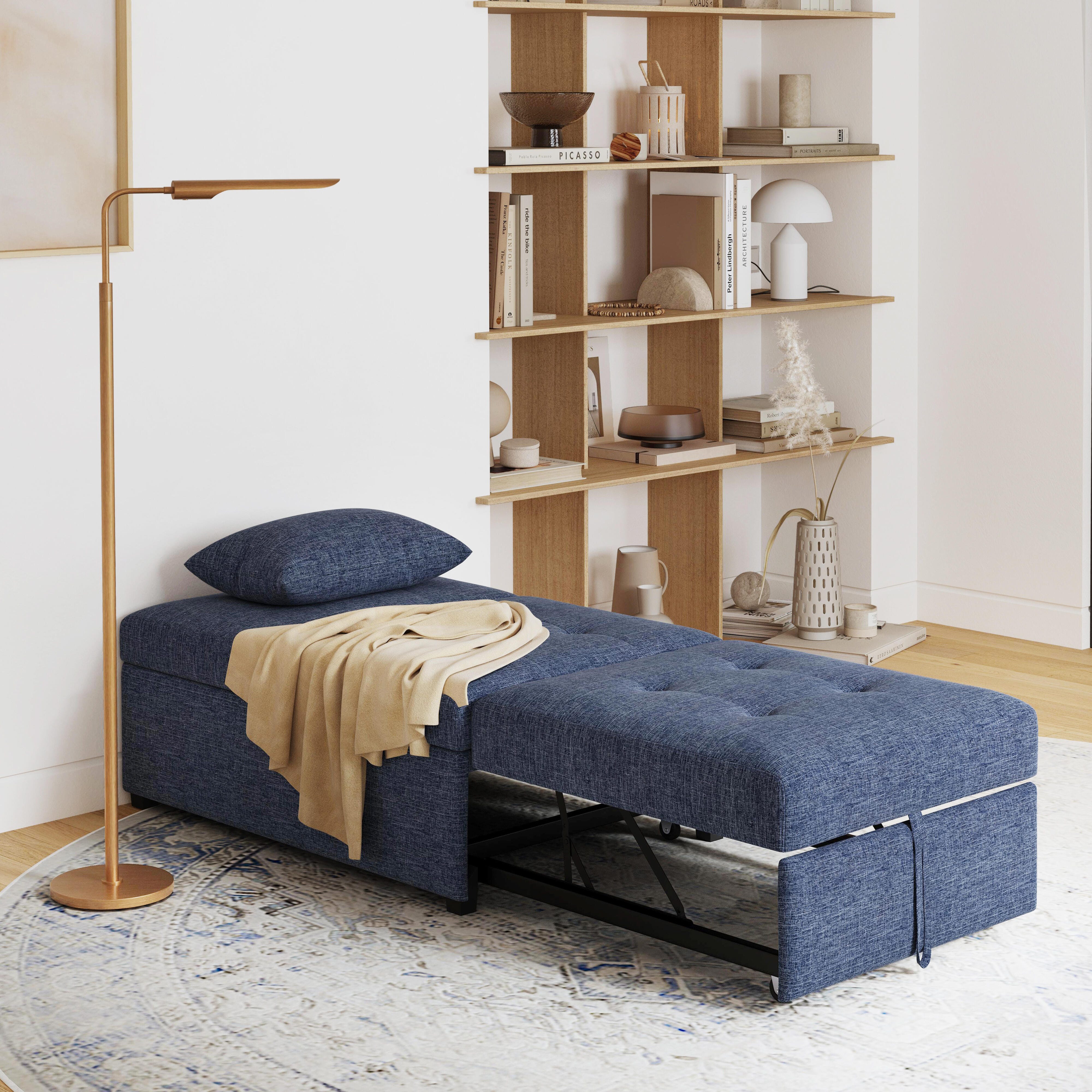 Linon Grayson Sofa Bed, Blue, large