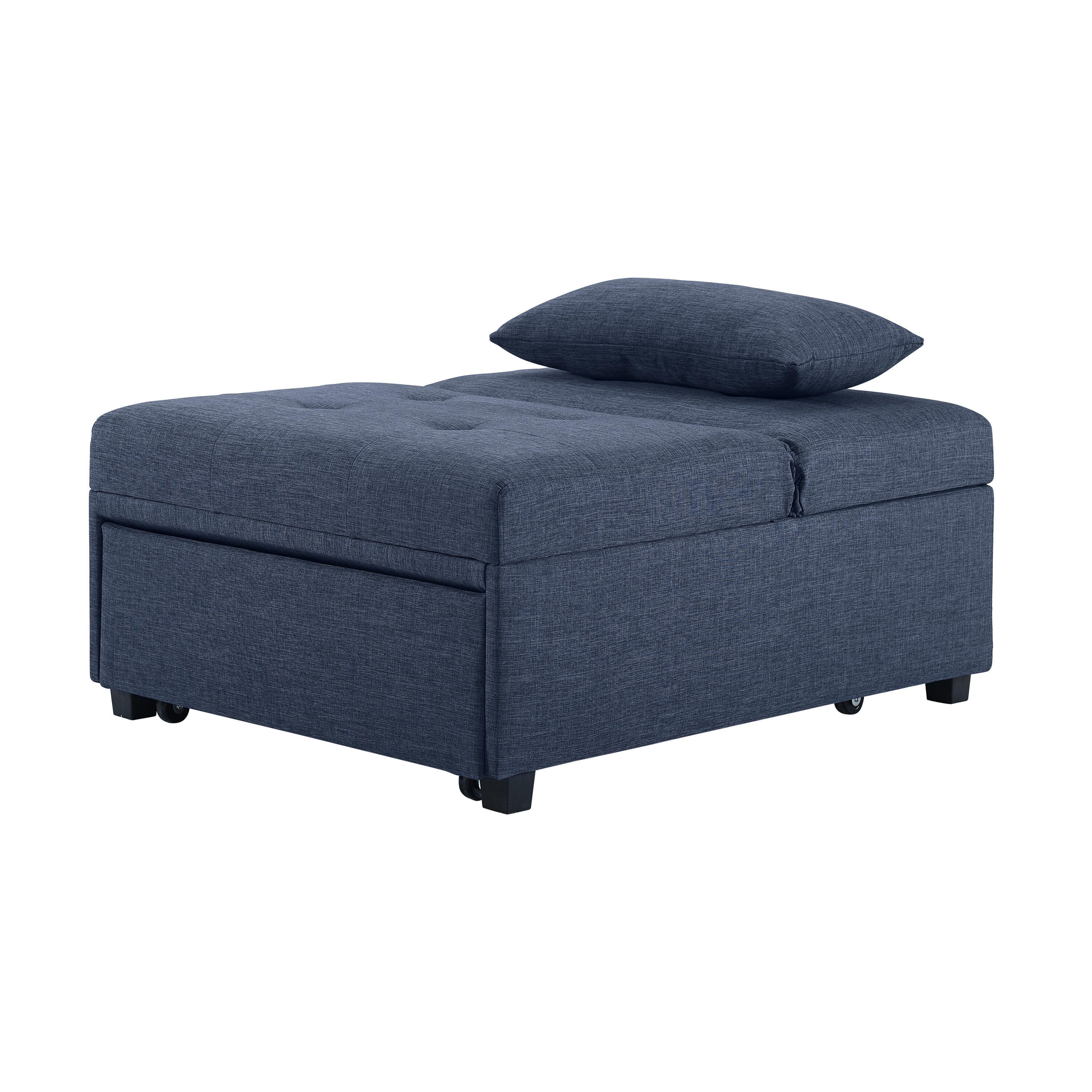 Linon Grayson Sofa Bed, Blue, large