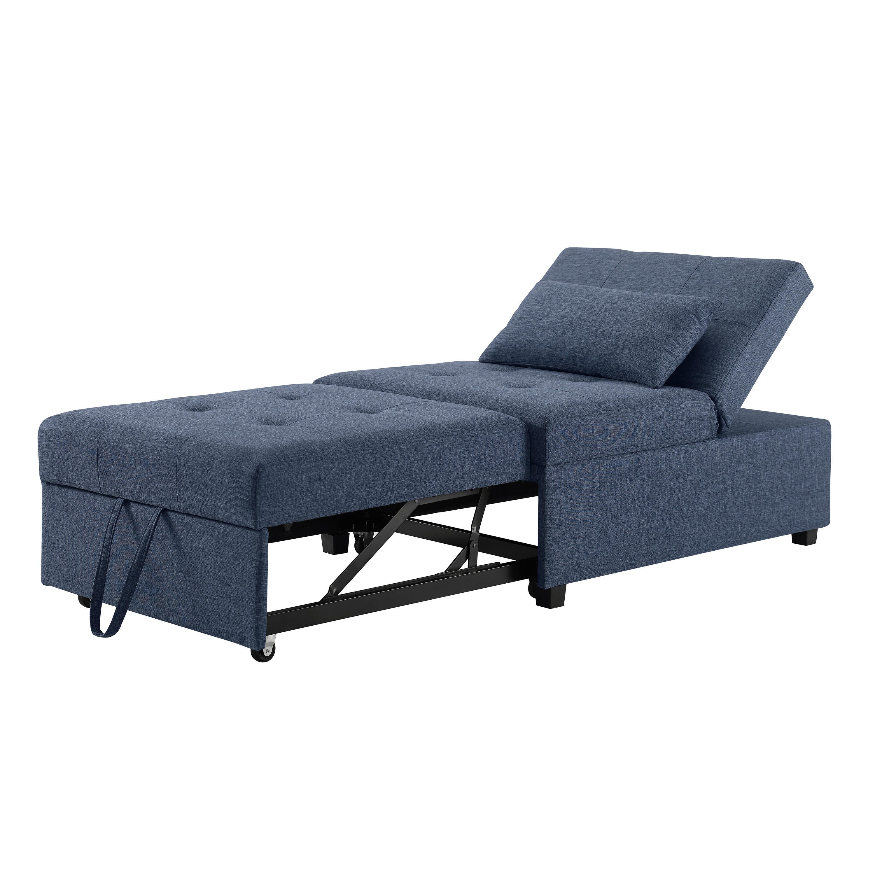 Linon Grayson Sofa Bed, Blue, large