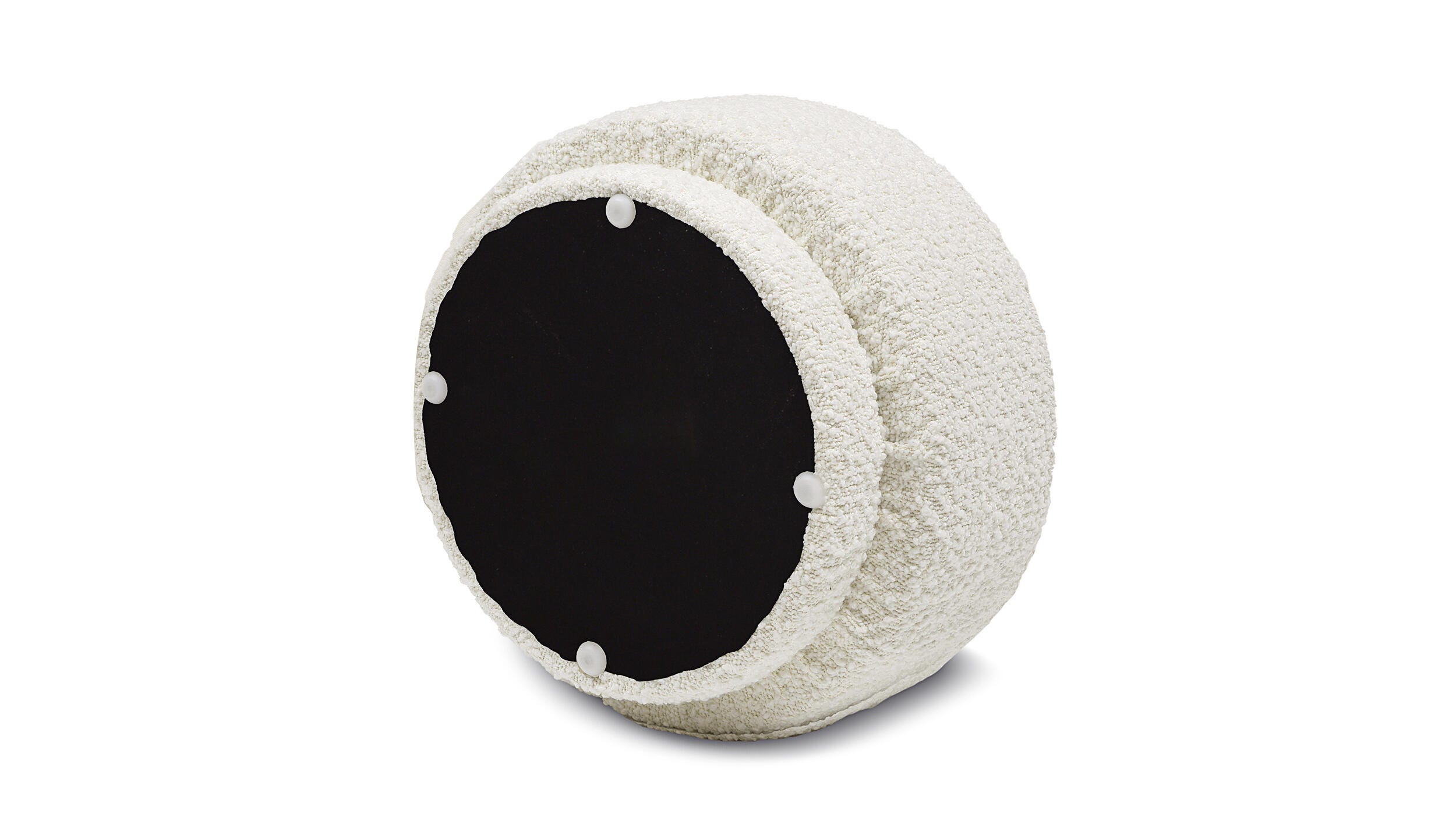 Jennifer Taylor Home Fuji Mushroom Boucle Ottoman, , large