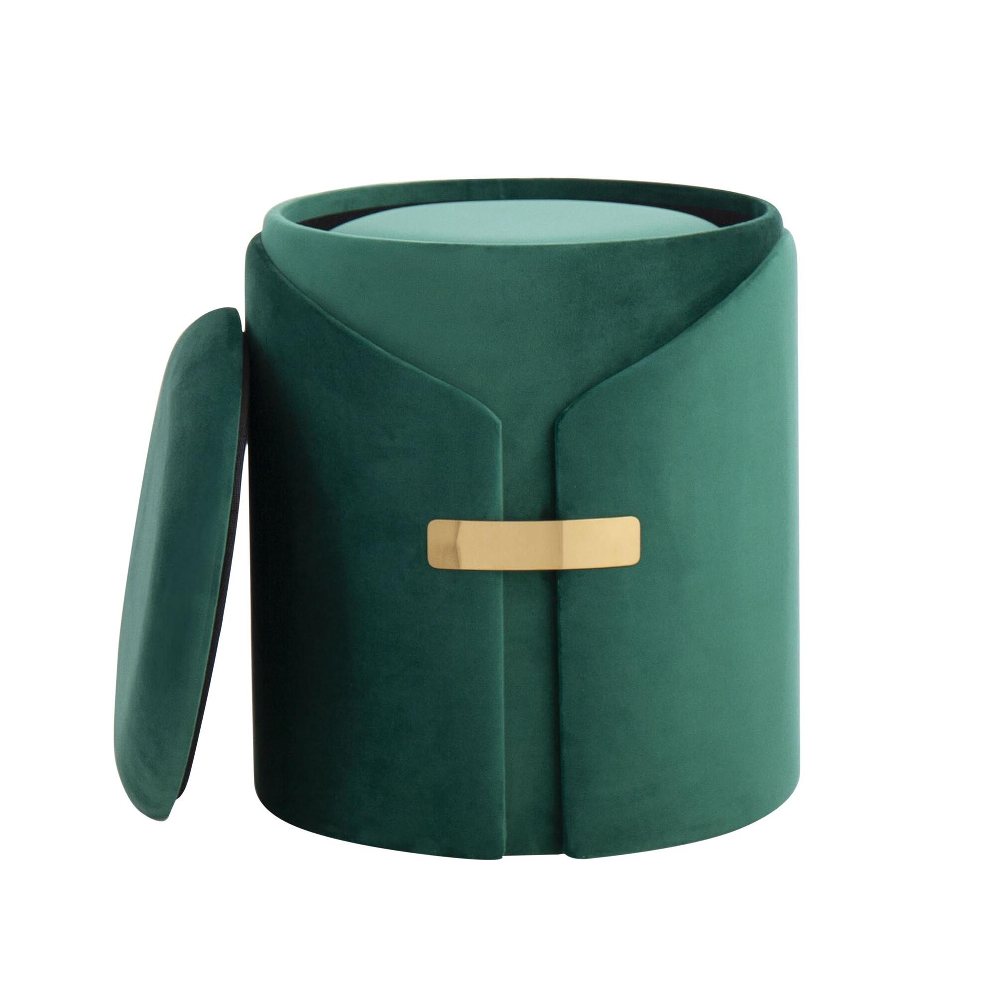 LumiSource Dahlia Ottoman Set, Green, large