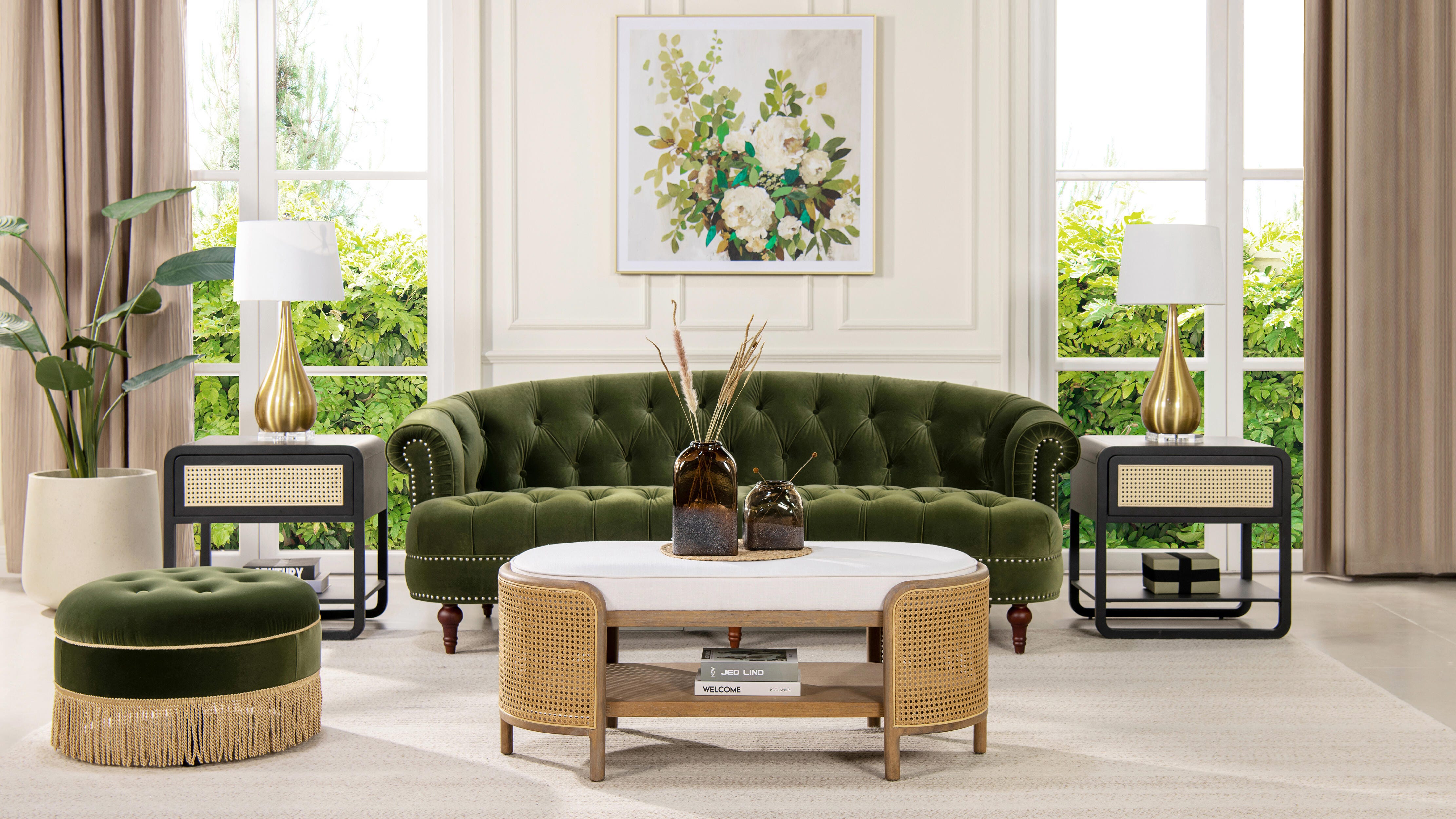 Jennifer Taylor Home La Rosa Chesterfield Sofa | Ashley