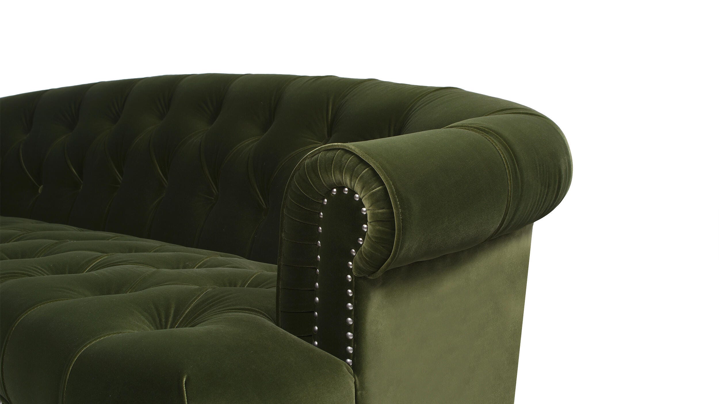 Jennifer Taylor Home La Rosa La Rosa Chesterfield Sofa, Olive Green, large