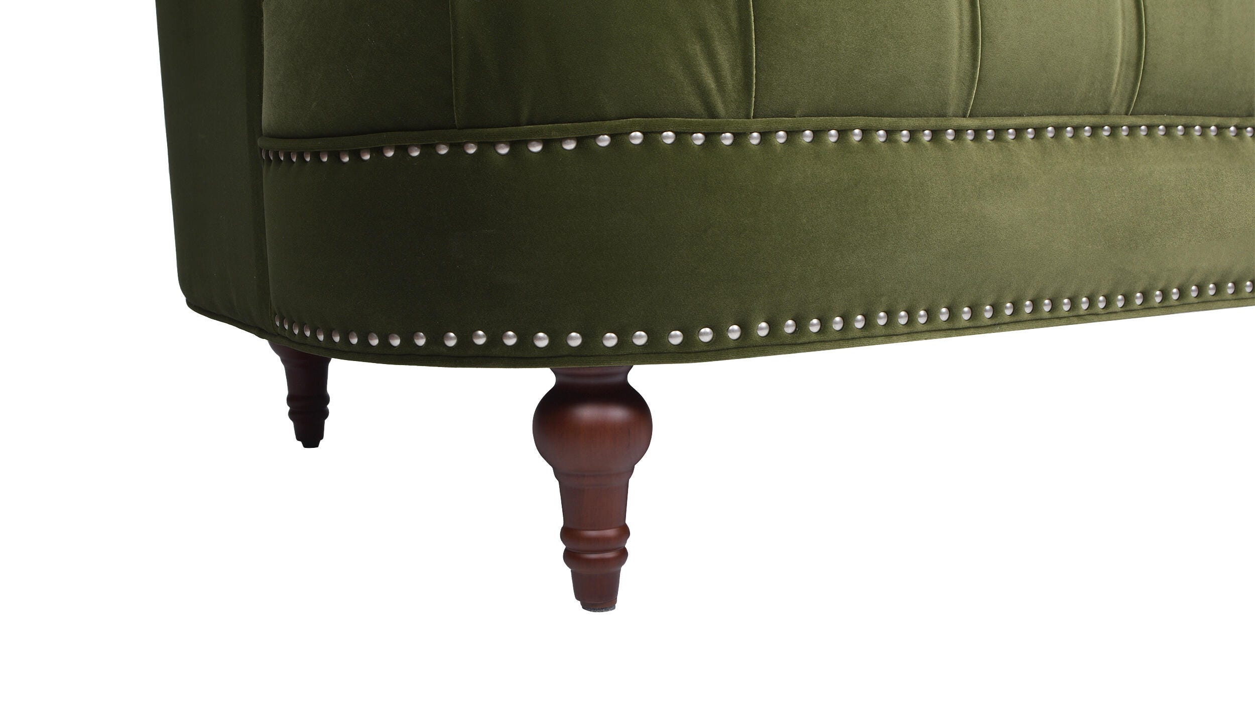 Jennifer Taylor Home La Rosa La Rosa Chesterfield Sofa, Olive Green, large