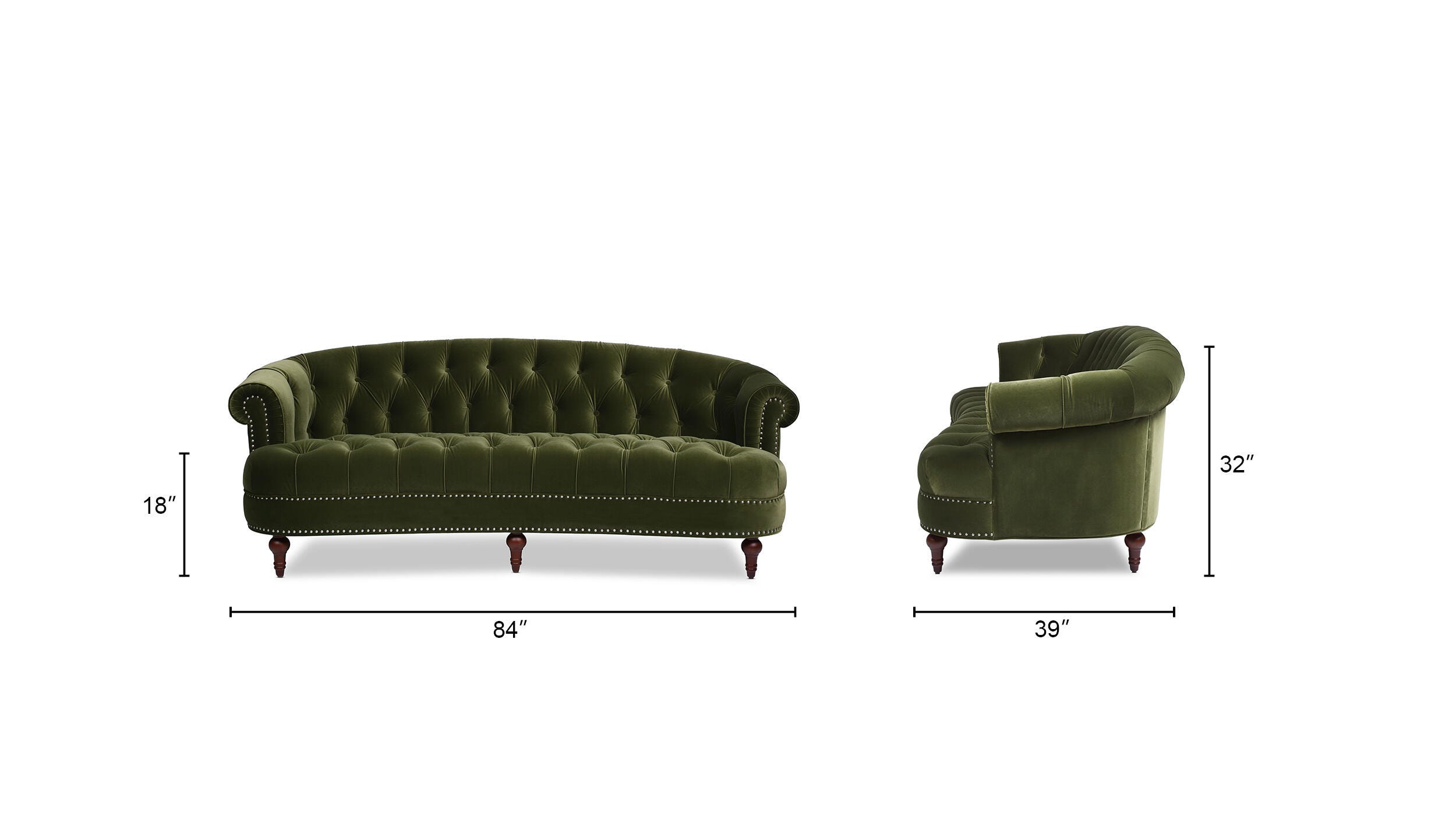 Jennifer Taylor Home La Rosa Chesterfield Sofa - Thumbnail 4