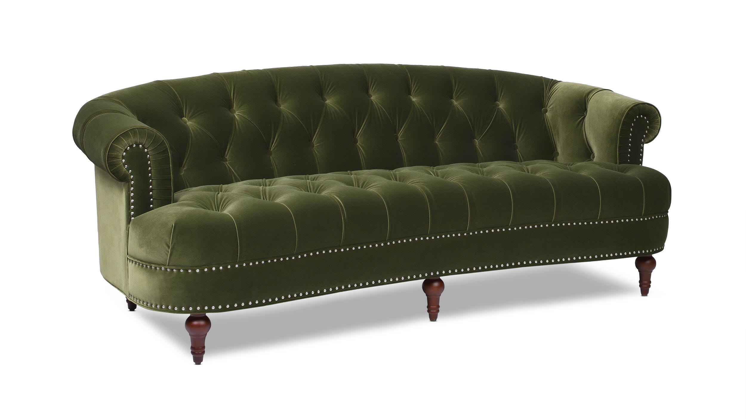 Jennifer Taylor Home La Rosa La Rosa Chesterfield Sofa, Olive Green, large