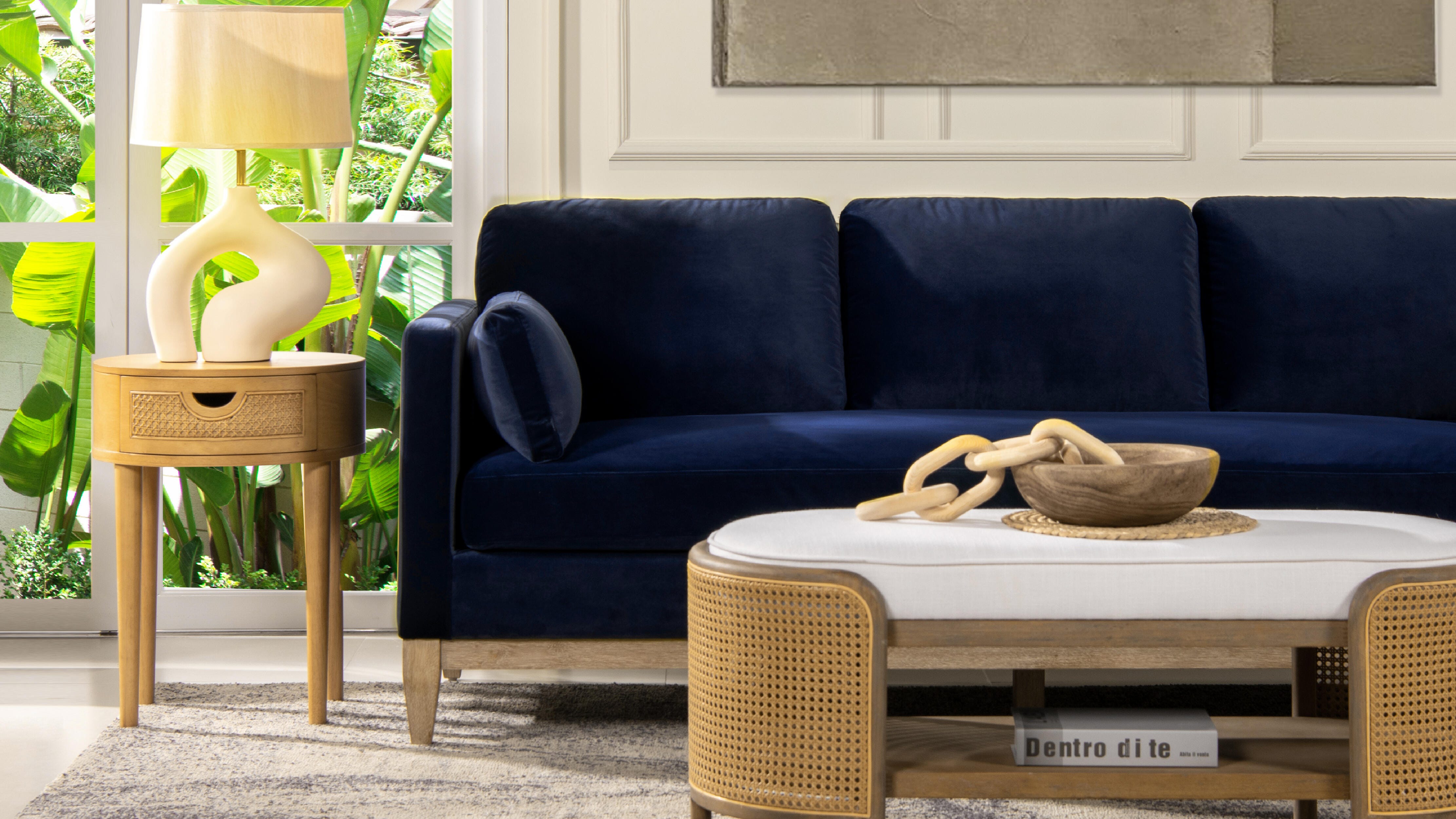Jennifer Taylor Home Knox Knox Sofa, Dark Navy Blue, large