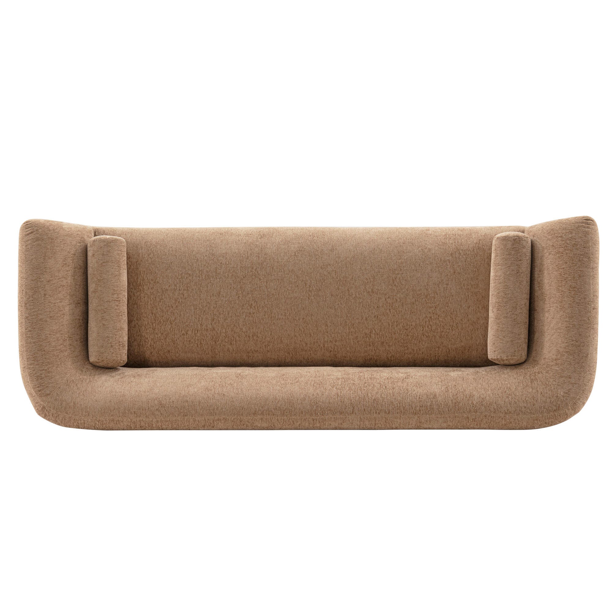 Manhattan Comfort Ulka Sofa, Light Brown, large
