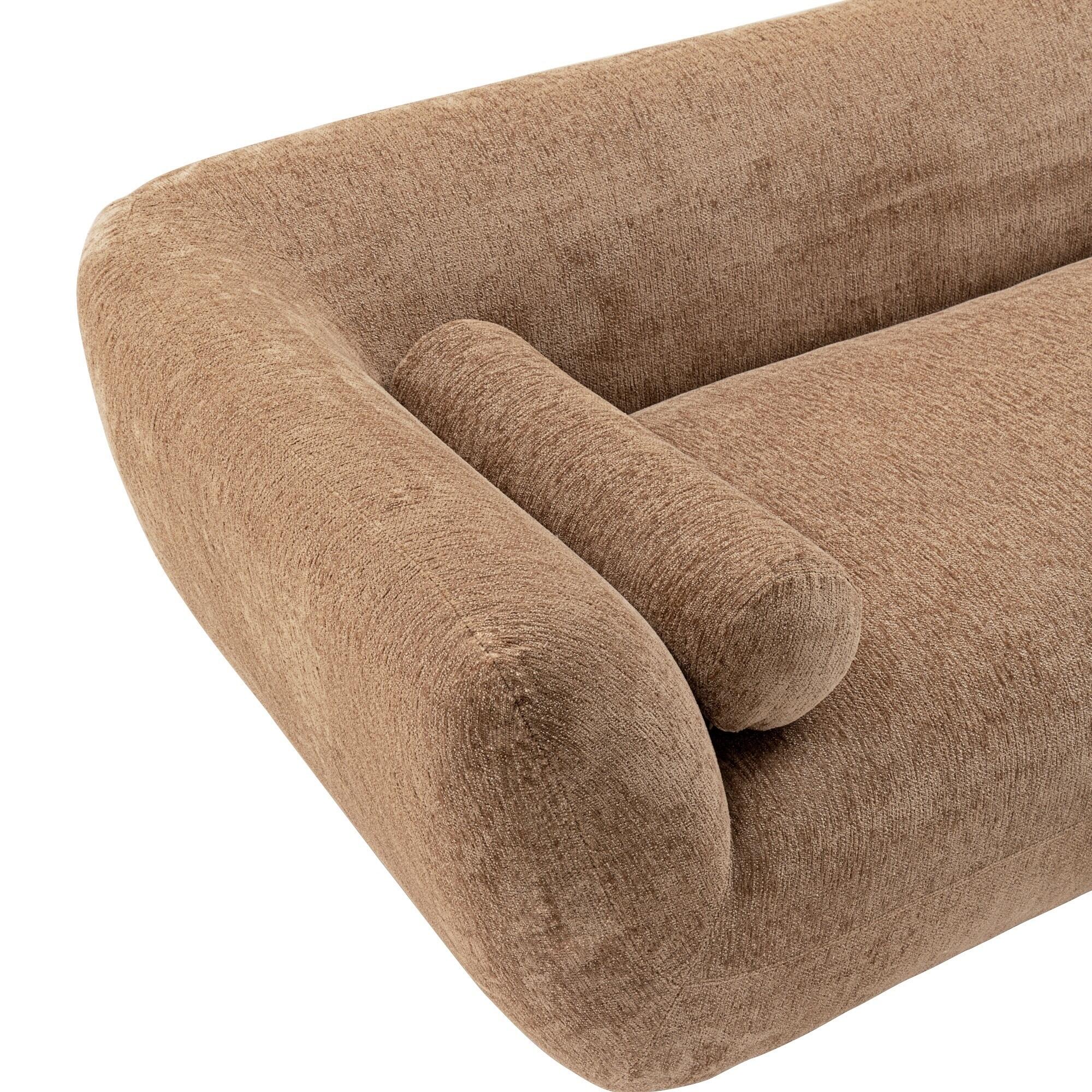 Manhattan Comfort Ulka Sofa, Light Brown, large