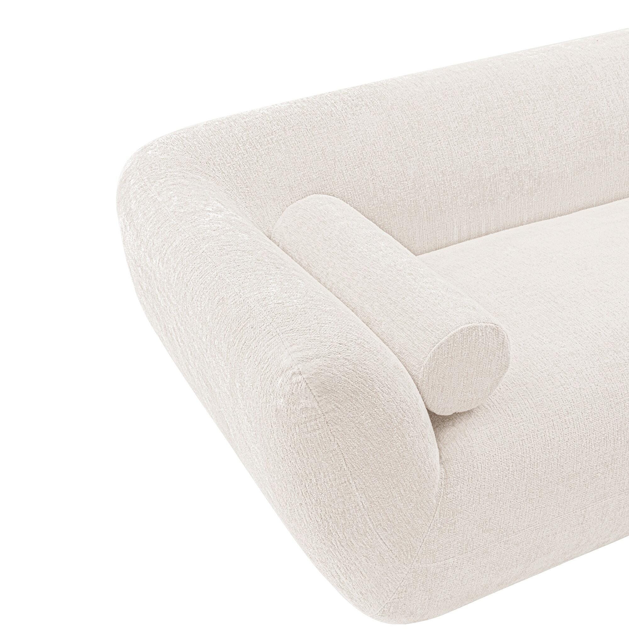 Manhattan Comfort Ulka Sofa, Cream, large