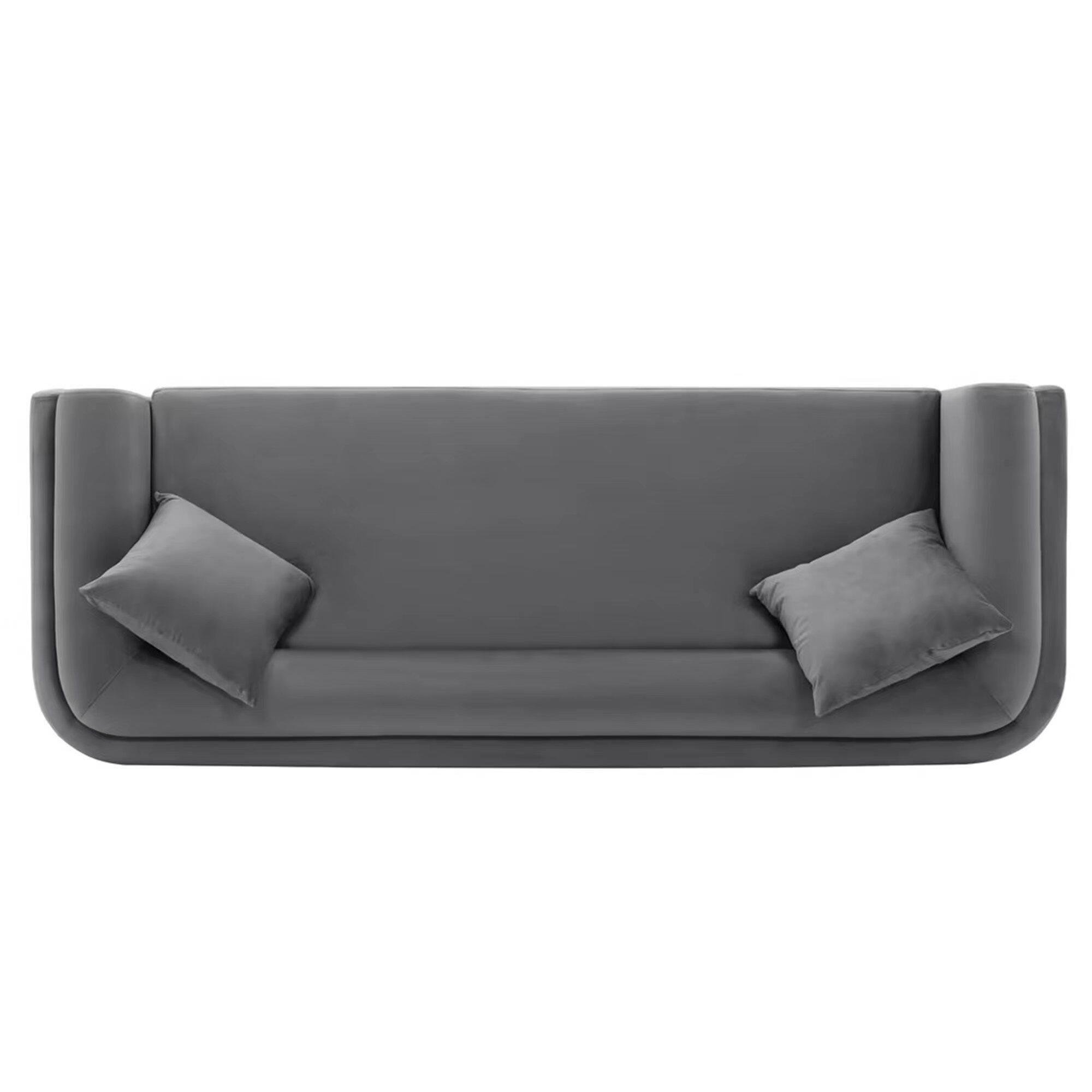Manhattan Comfort Edmonda Sofa, Dark Gray, large