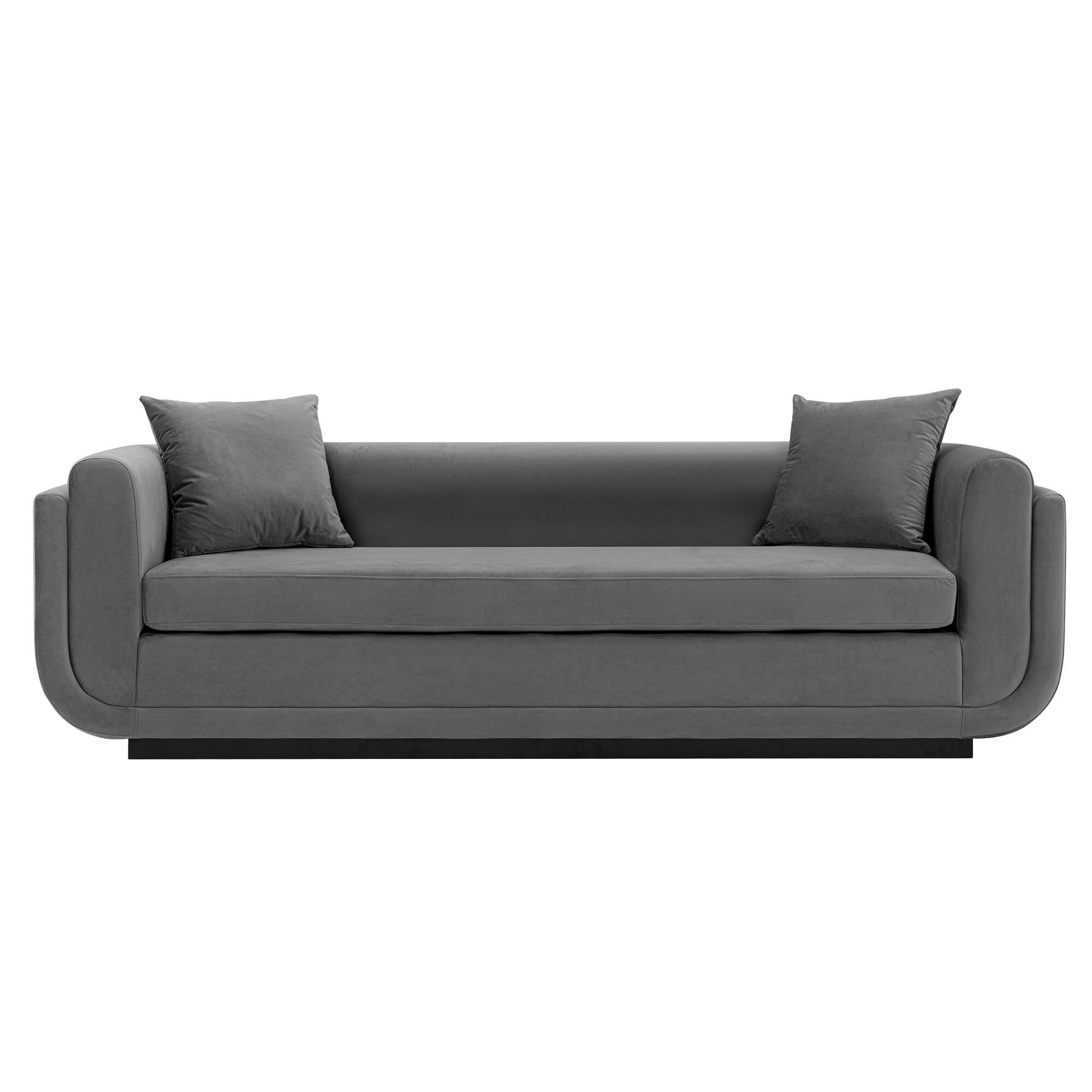 Manhattan Comfort Edmonda Sofa, Dark Gray, large