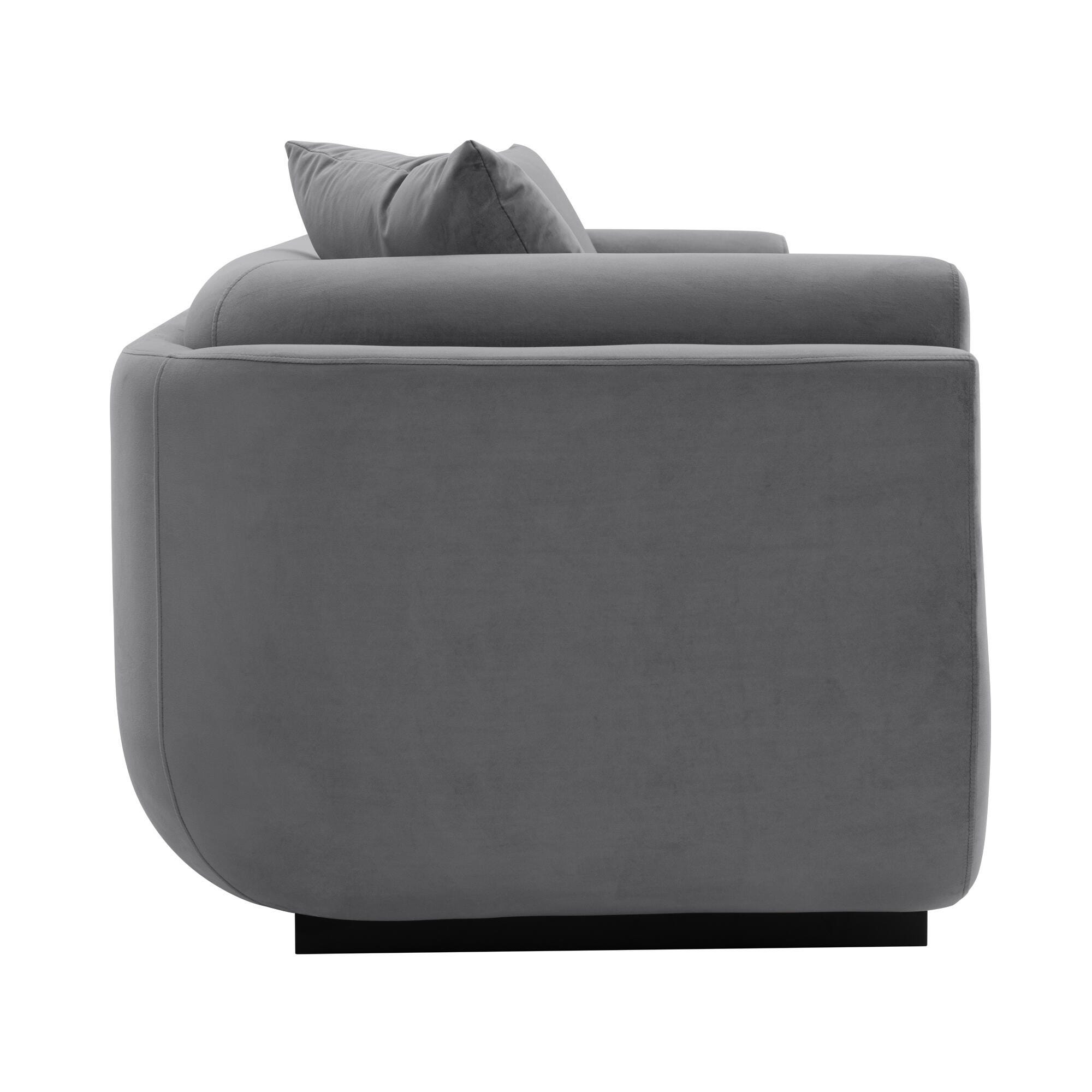 Manhattan Comfort Edmonda Sofa, Dark Gray, large